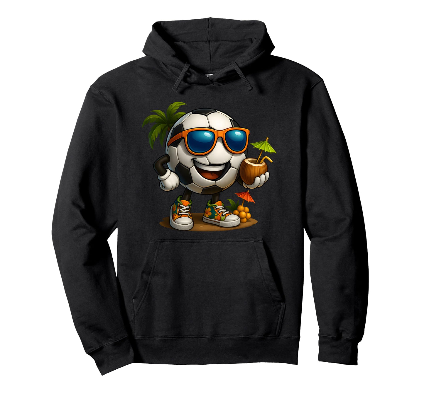 Funny Hawaii Soccer Ball Hawaiian Tropical Hoodie - Graphic Print Unisex - T-Shirt, Sweatshirt, Hoodie