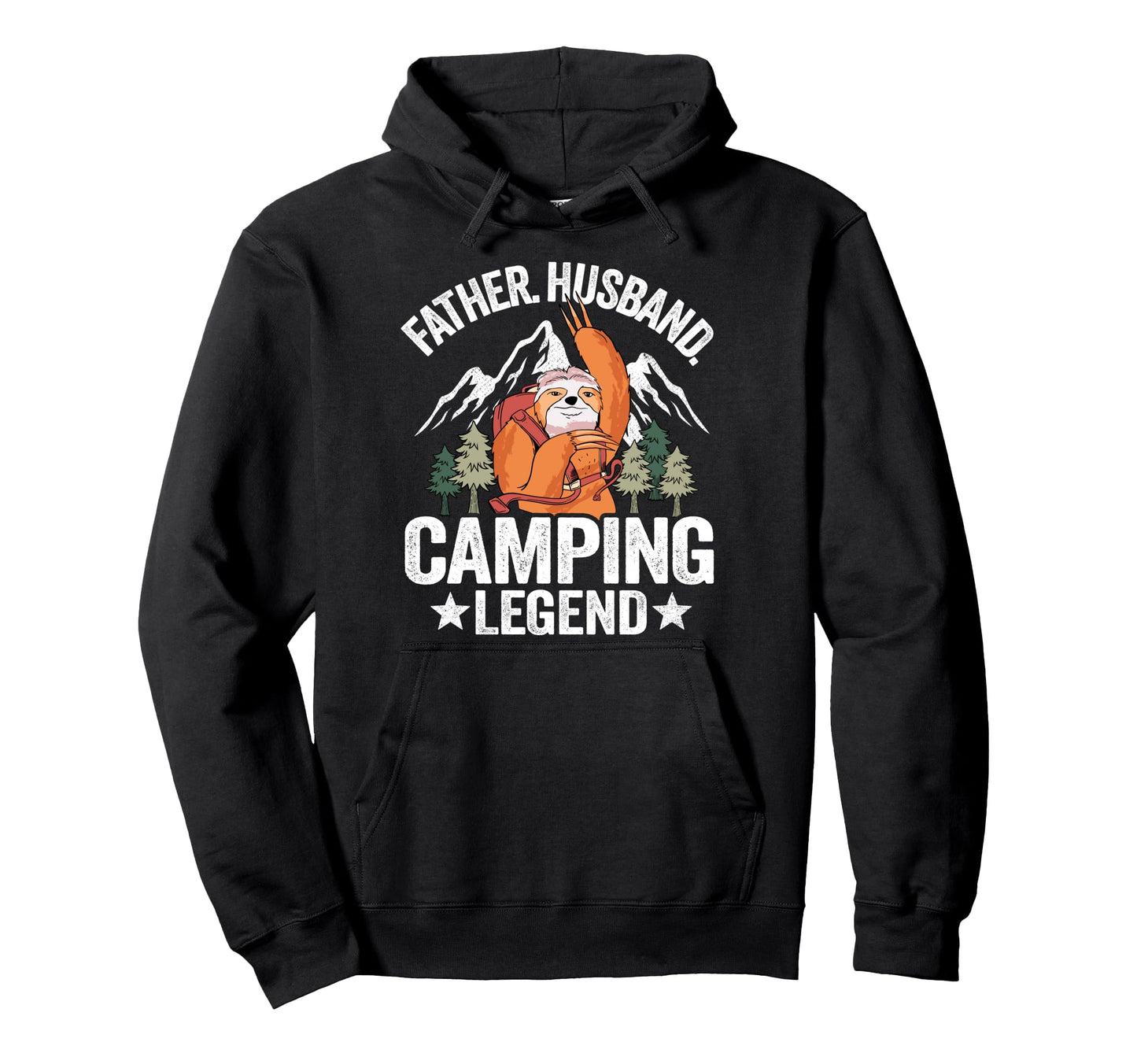 Father Husband Camping Legend Sloth Rv Hoodie - Trendy Graphic Unisex - T-Shirt, Sweatshirt, Hoodie