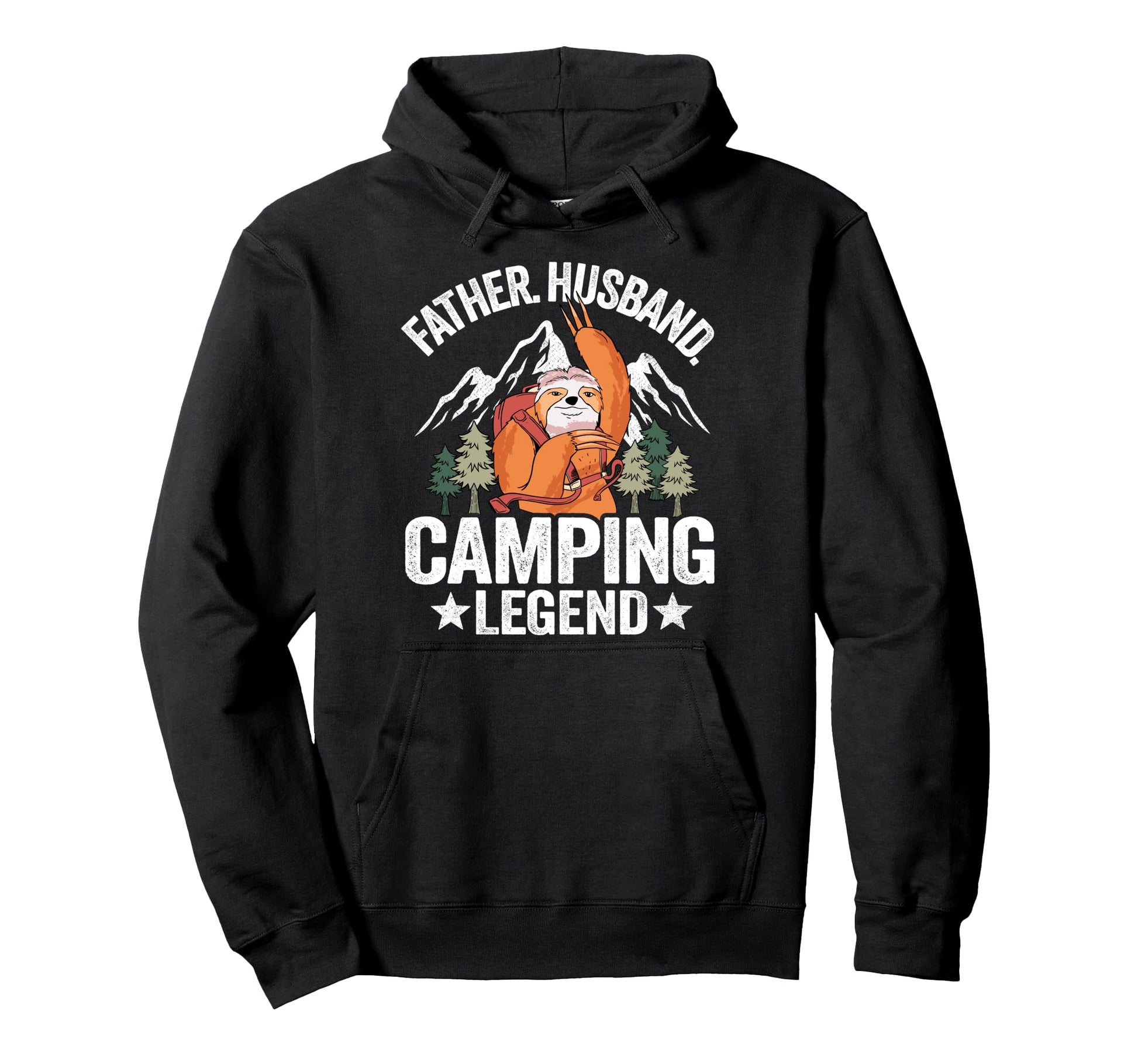 Father Husband Camping Legend Sloth Rv Hoodie - Trendy Graphic Unisex - T-Shirt, Sweatshirt, Hoodie