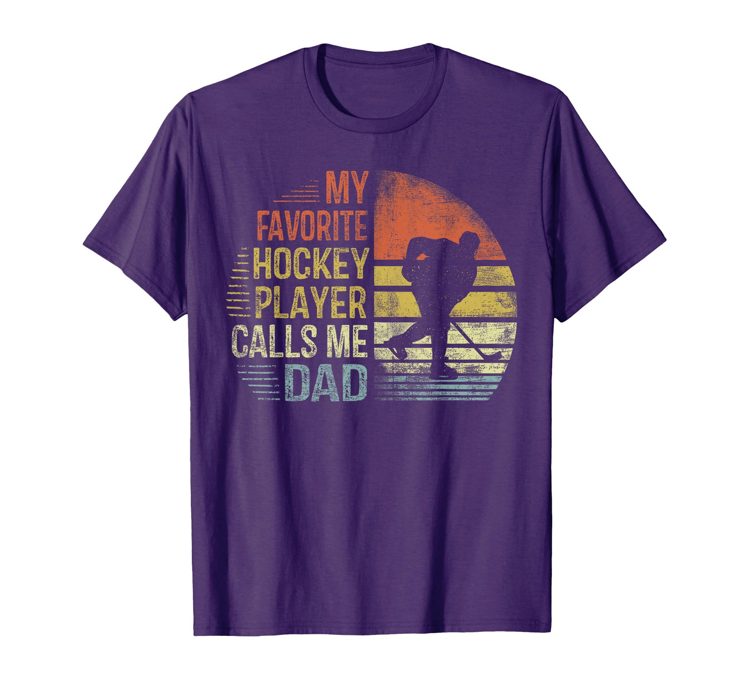 My Favorite Hockey Player Calls Me Dad T-Shirt - Minimalist Print Unisex - T-Shirt, Sweatshirt, Hoodie