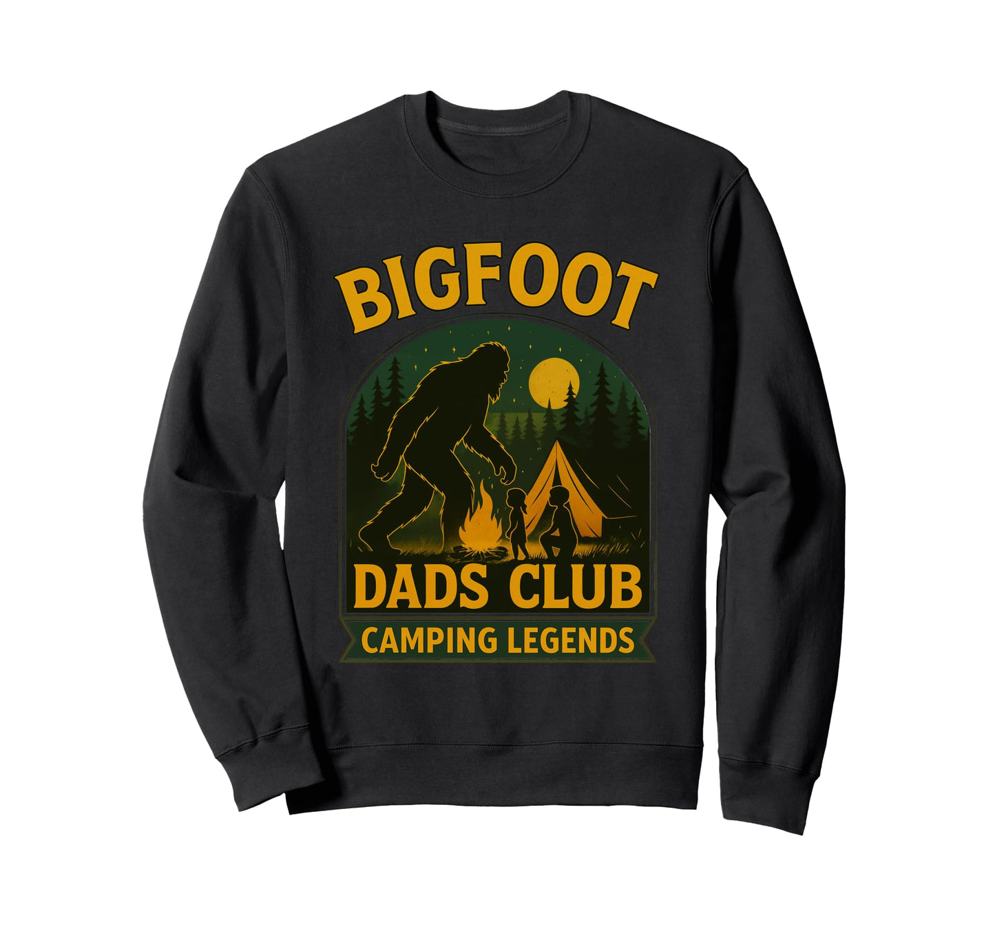 Bigfoot Dad Camping Legend Funny Sweatshirt - Aesthetic Graphic Men Women - T-Shirt, Sweatshirt, Hoodie