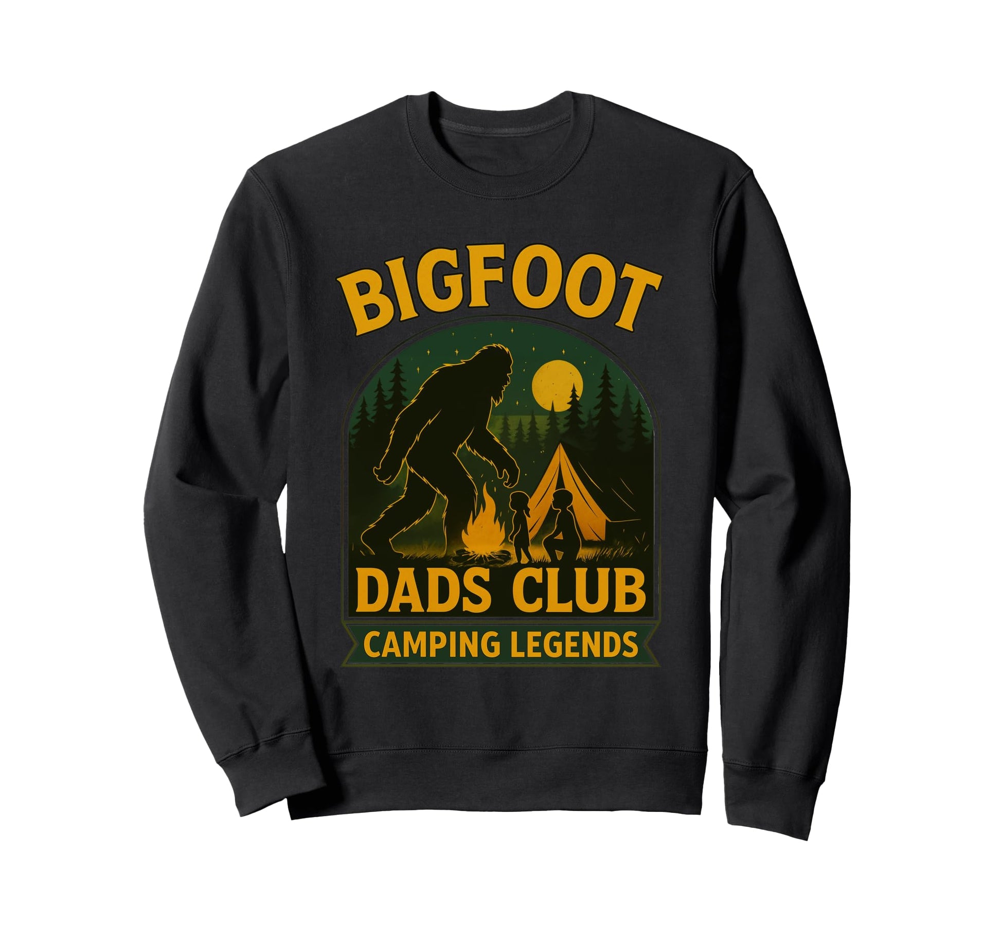 Bigfoot Dad Camping Legend Funny Sweatshirt - Aesthetic Graphic Men Women - T-Shirt, Sweatshirt, Hoodie
