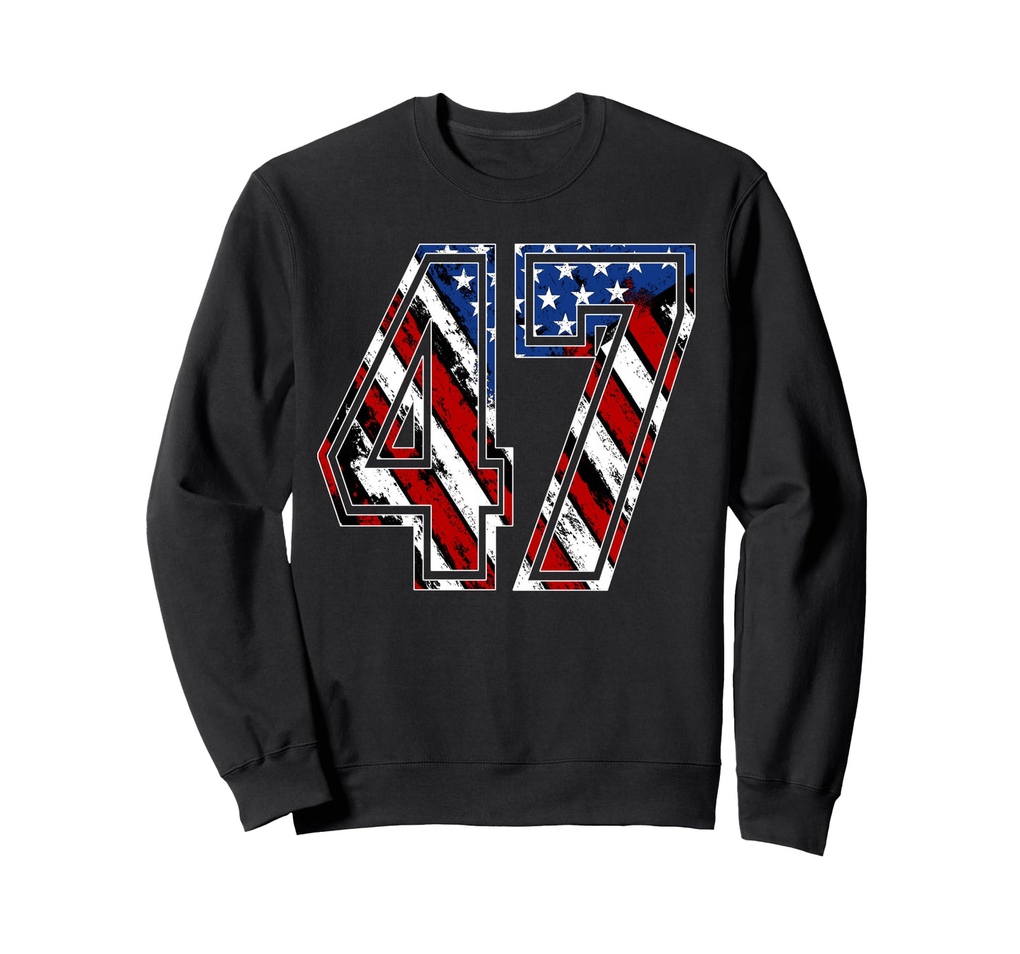 Number 47 Red White And Blue Sweatshirt - Trendy Graphic for Adults - T-Shirt, Sweatshirt, Hoodie