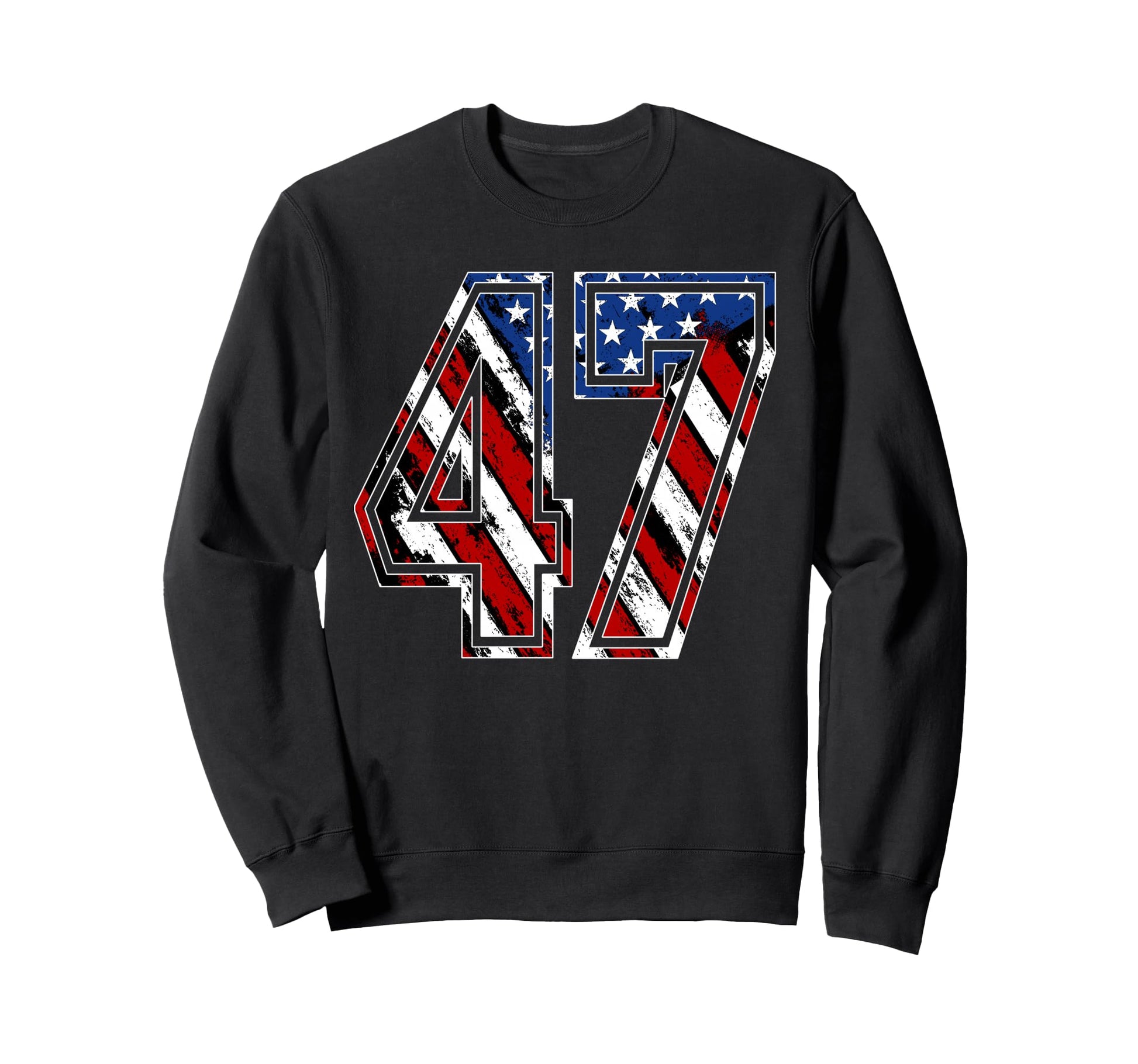 Number 47 Red White And Blue Sweatshirt - Trendy Graphic for Adults - T-Shirt, Sweatshirt, Hoodie