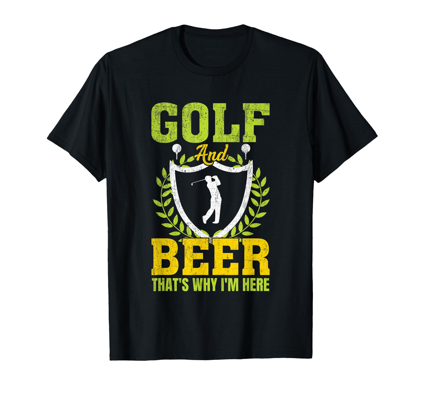 Golf And Beer Dad Joke Funny Fathers Day T-Shirt - Graphic Print Men Women - T-Shirt, Sweatshirt, Hoodie