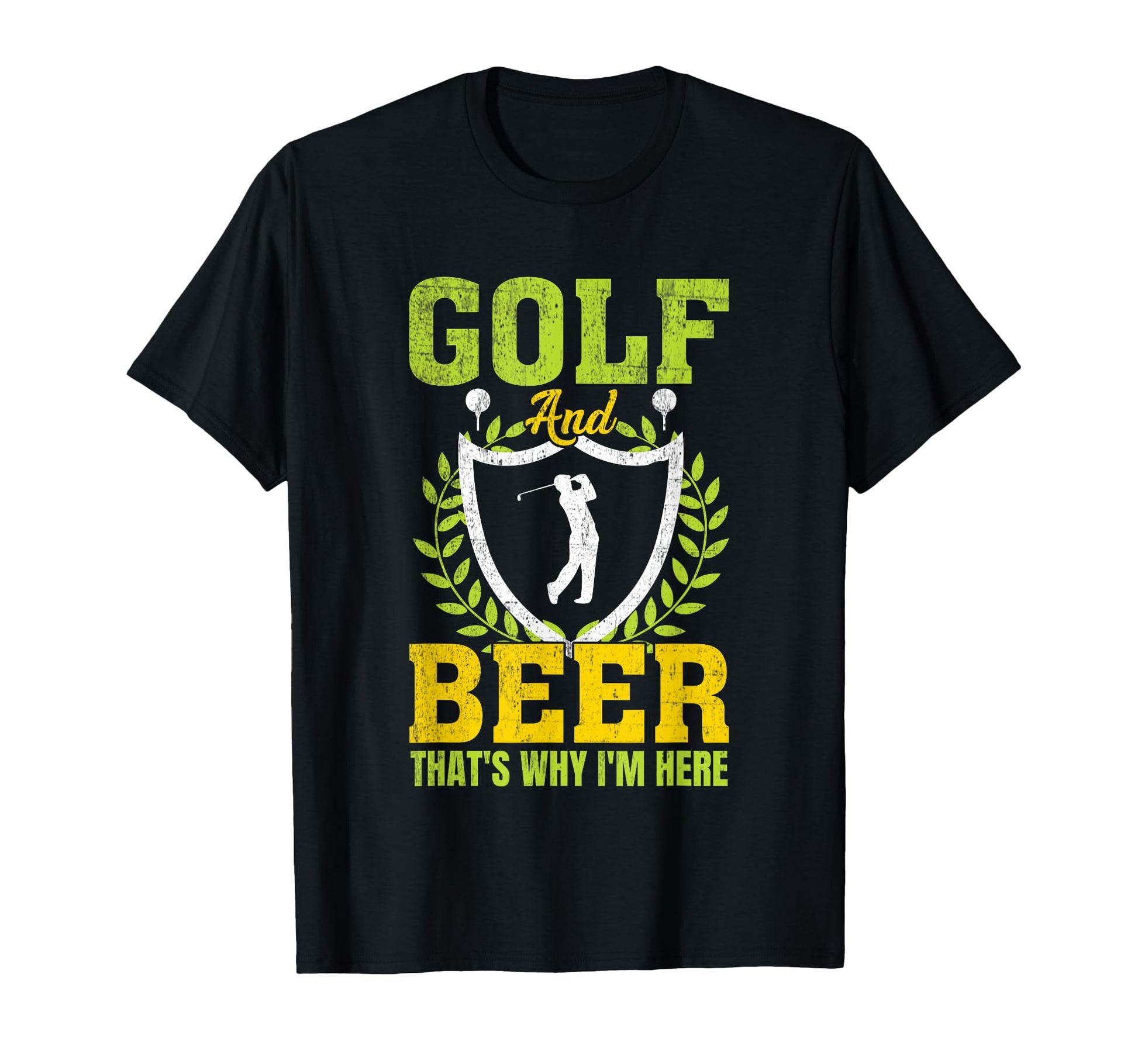 Golf And Beer Dad Joke Funny Fathers Day T-Shirt - Graphic Print Men Women - T-Shirt, Sweatshirt, Hoodie