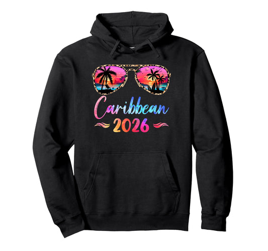 Caribbean Vacation 2026 Matching Group Hoodie - Novelty Apparel for Adults - T-Shirt, Sweatshirt, Hoodie