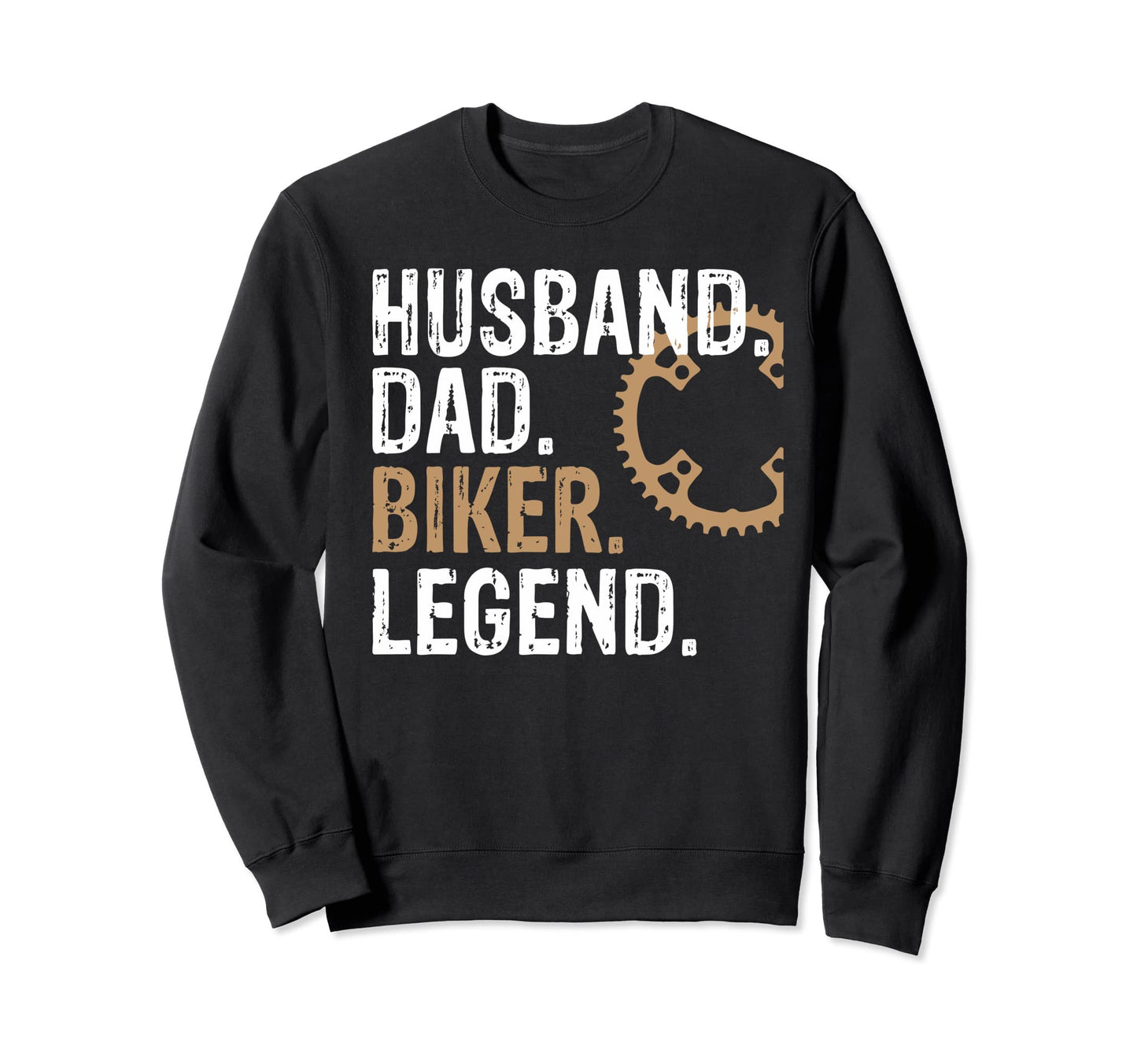 Husband Dad Biker Legend Mountain Sweatshirt - Unique Graphic for Adults - T-Shirt, Sweatshirt, Hoodie