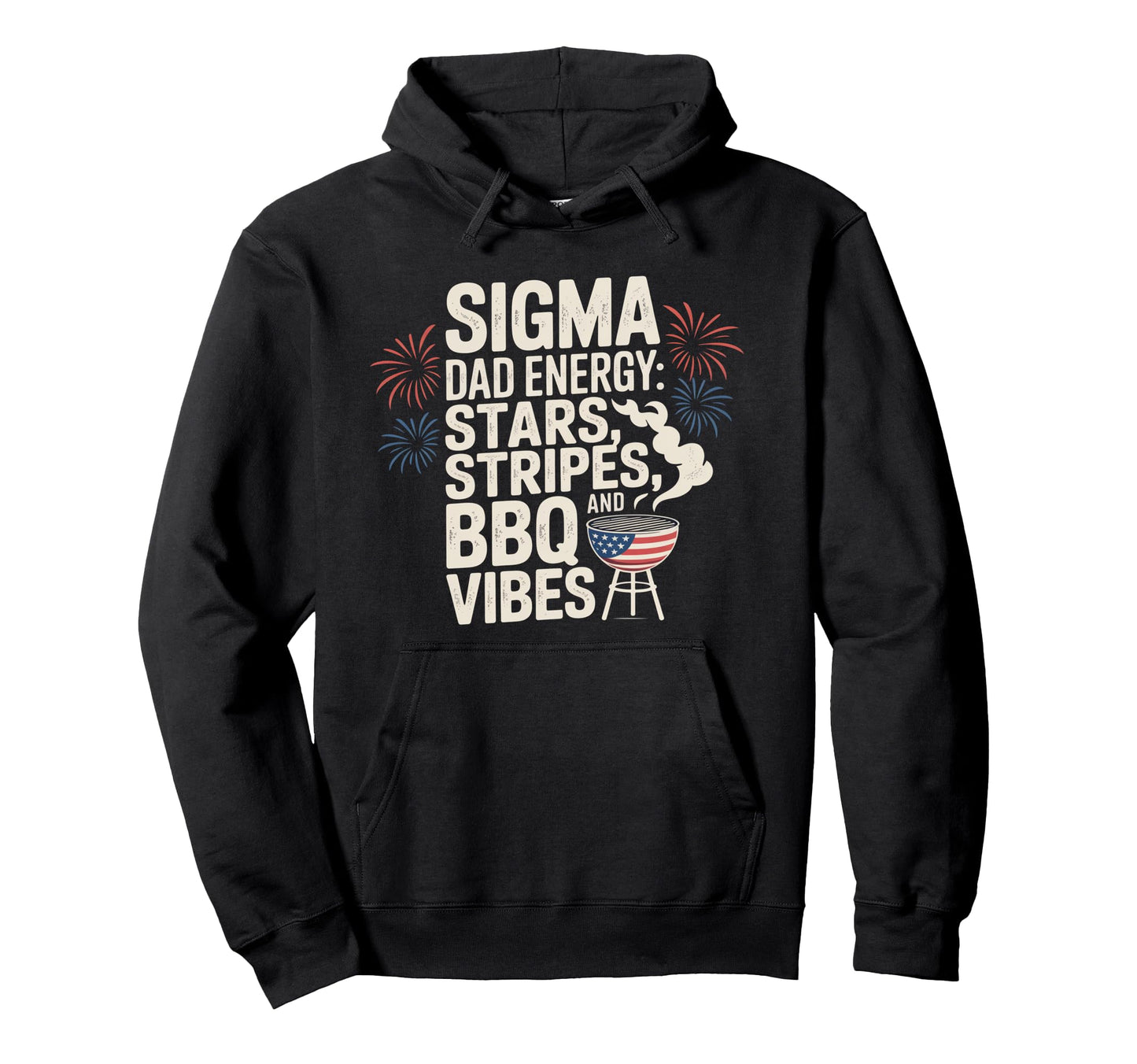 Sigma Dad Energy Stripes And Bbq Vibes Hoodie - Custom Art Print Unisex - T-Shirt, Sweatshirt, Hoodie