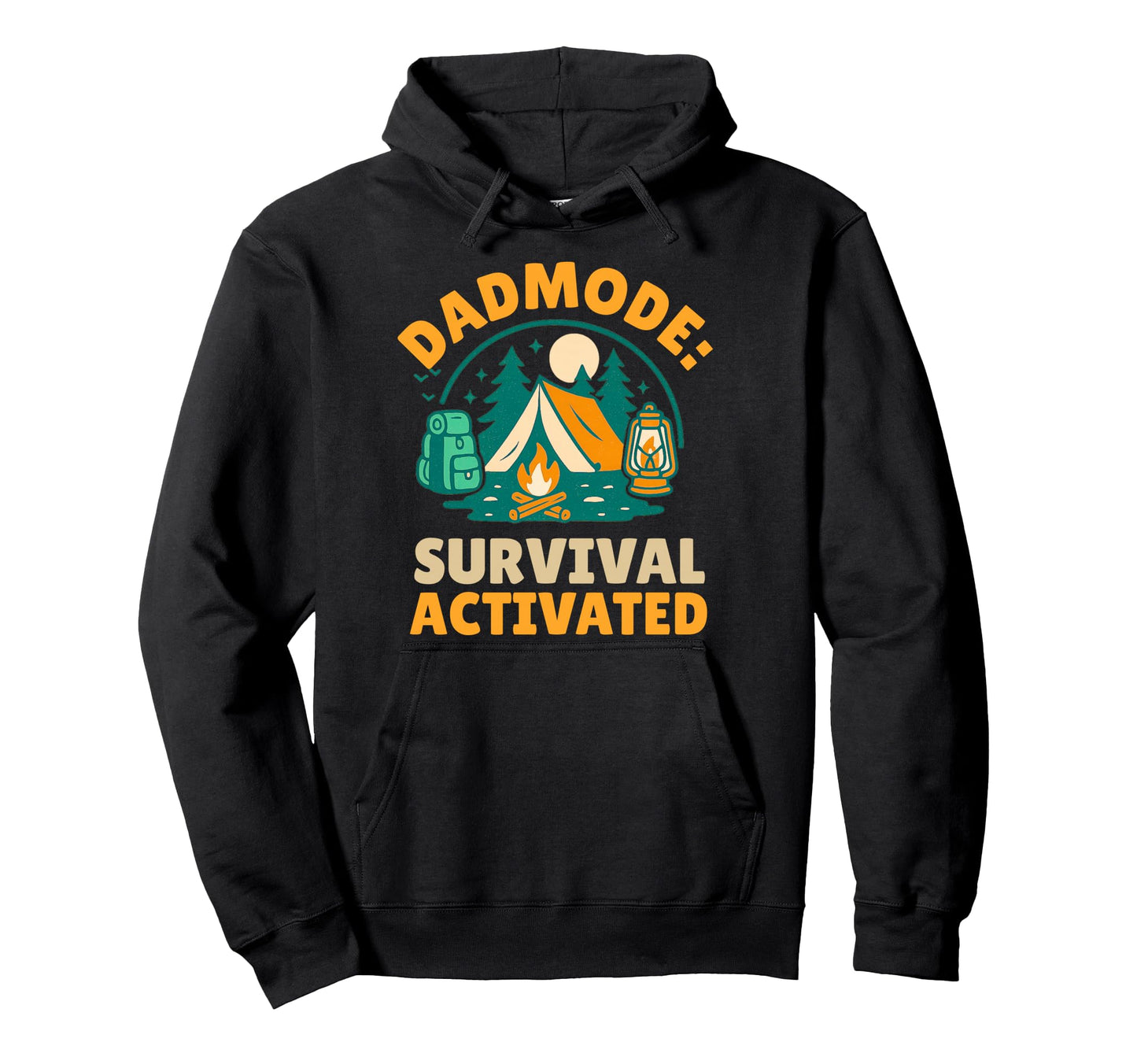 Dad Mode Survival Funny Camping Tent Hoodie - Aesthetic Graphic Unisex - T-Shirt, Sweatshirt, Hoodie