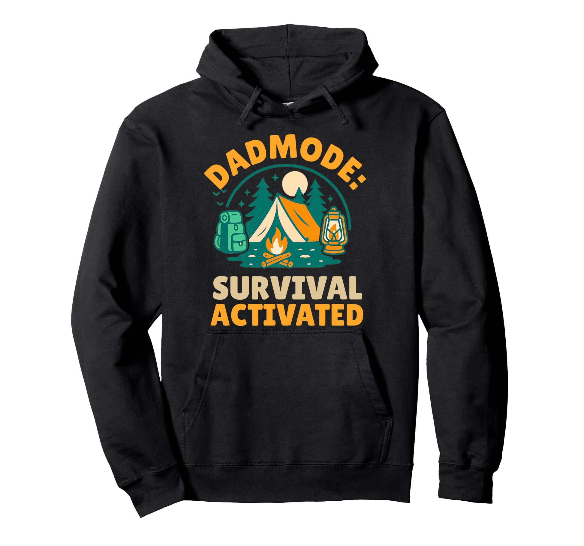 Dad Mode Survival Funny Camping Tent Hoodie - Aesthetic Graphic Unisex - T-Shirt, Sweatshirt, Hoodie