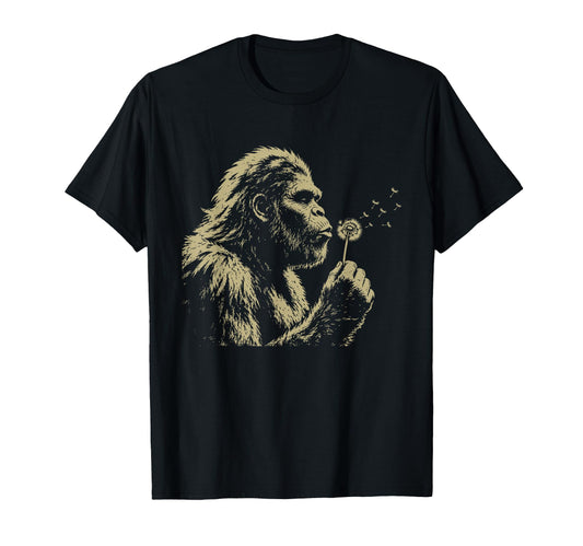 Blowing Wishes Funny Bigfoot Blowing T-Shirt - Trendy Graphic for Adults - T-Shirt, Sweatshirt, Hoodie