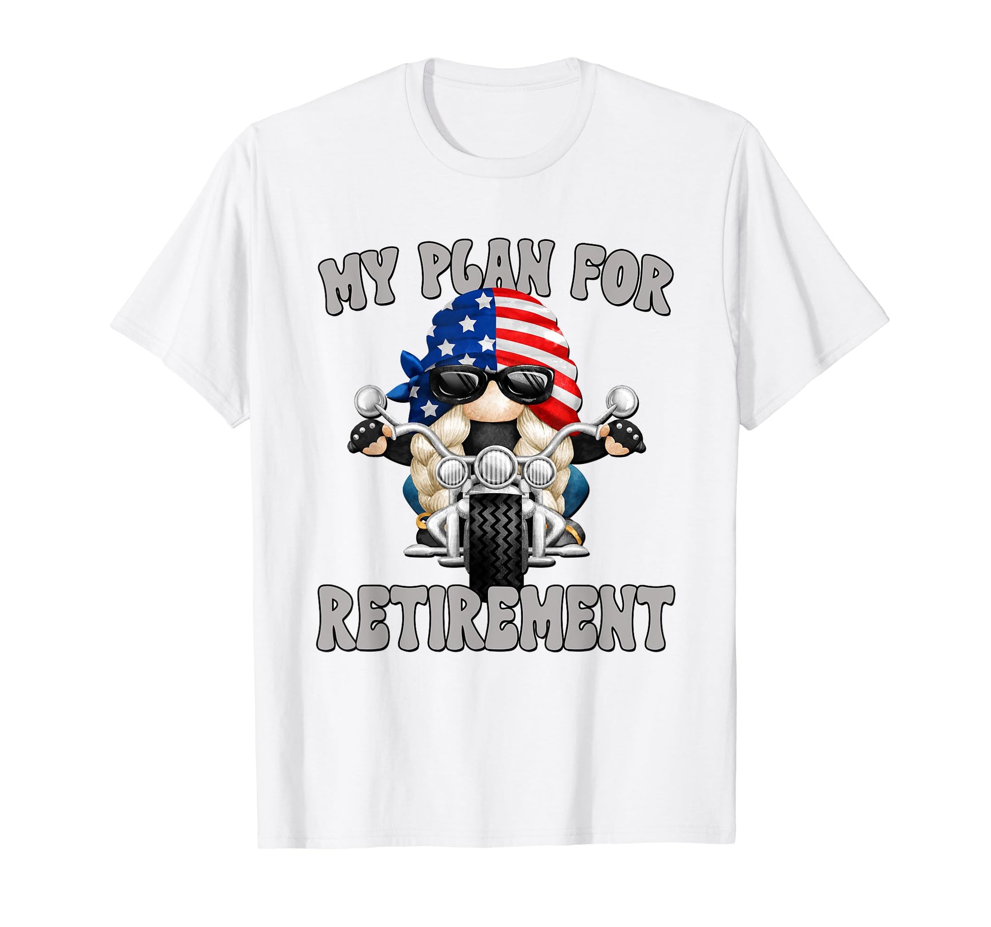 Grandma Gnome Motorcycle Retirement T-Shirt - Streetwear Style Men Women - T-Shirt, Sweatshirt, Hoodie