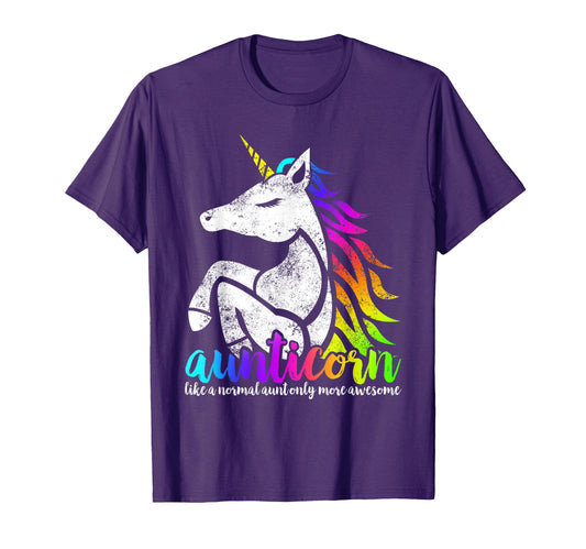 Aunticorn Like Normal Aunt Only Awesome T-Shirt - Novelty Apparel Unisex - T-Shirt, Sweatshirt, Hoodie
