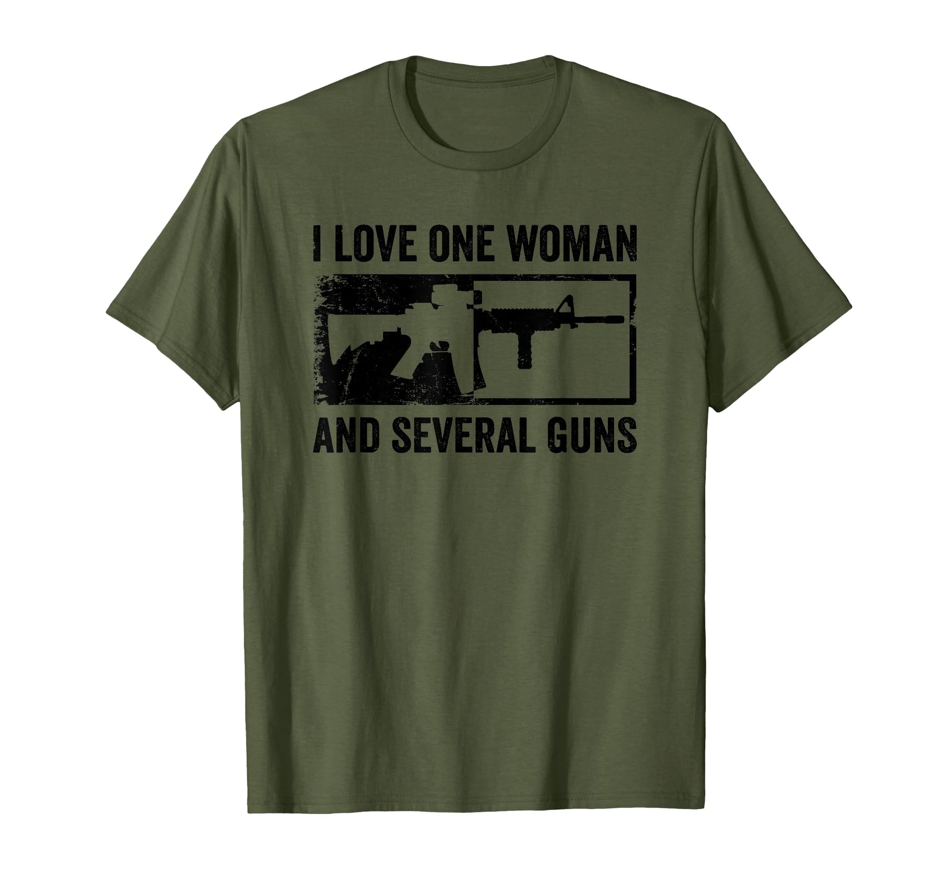 I Love One And Several Guns Funny Mens T-Shirt - Trendy Graphic Unisex - T-Shirt, Sweatshirt, Hoodie