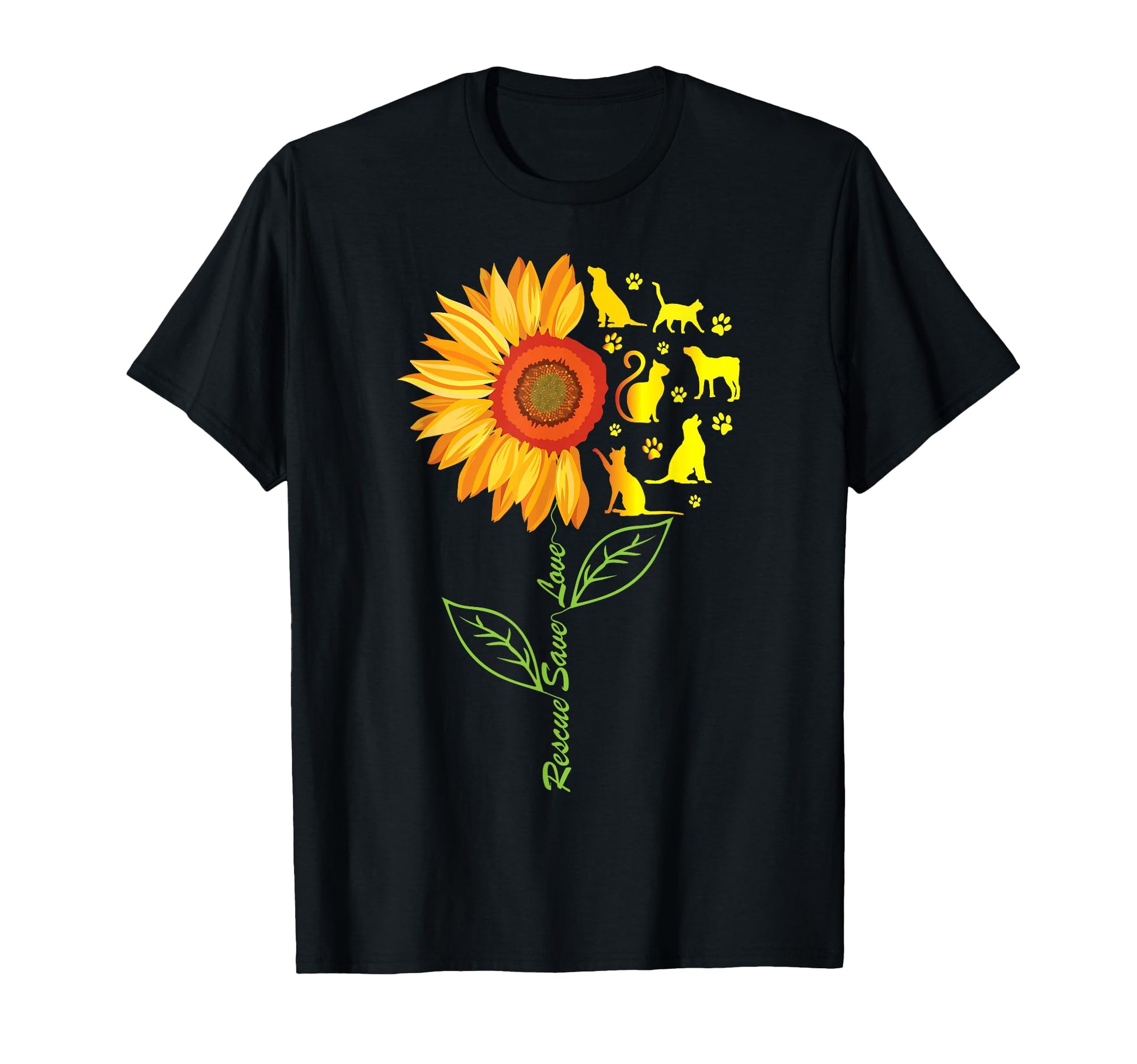 Rescue Save Love Pet Animal Shelter T-Shirt - Trendy Graphic Men Women - T-Shirt, Sweatshirt, Hoodie