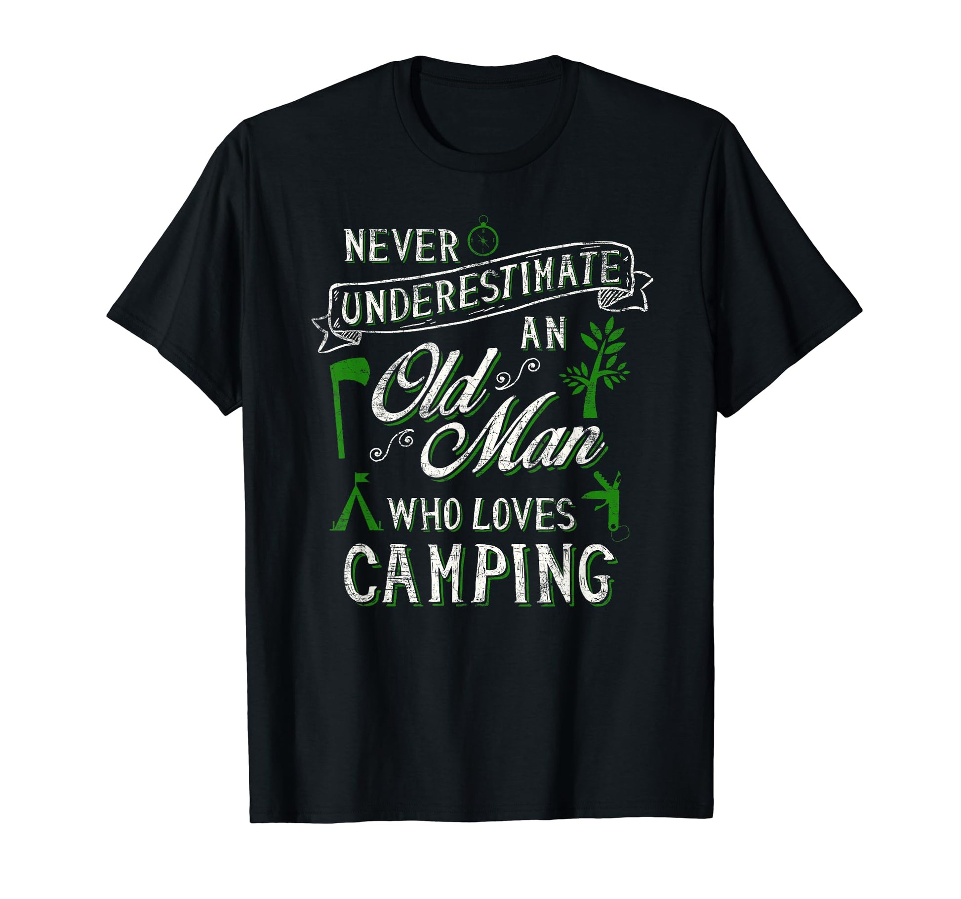 Mens Never Underestimate Old Loves Who T-Shirt - Aesthetic Graphic Unisex - T-Shirt, Sweatshirt, Hoodie