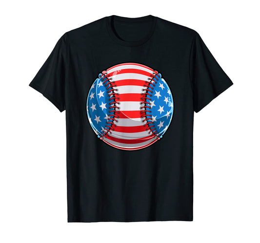 American Flag Baseball Shirts Baseball T-Shirt - Fun Novelty Design Unisex - T-Shirt, Sweatshirt, Hoodie
