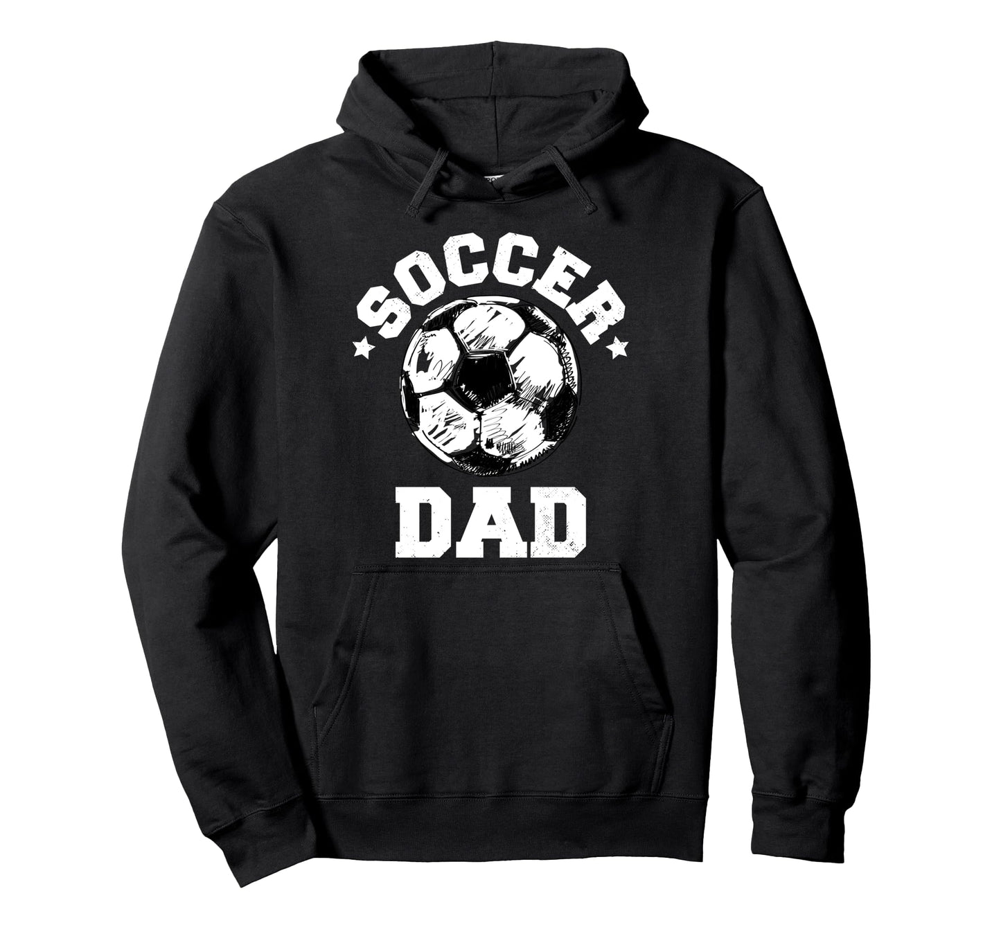Soccer Dad Soccer Ball Distressed Hoodie - Fun Novelty Design Men Women - T-Shirt, Sweatshirt, Hoodie