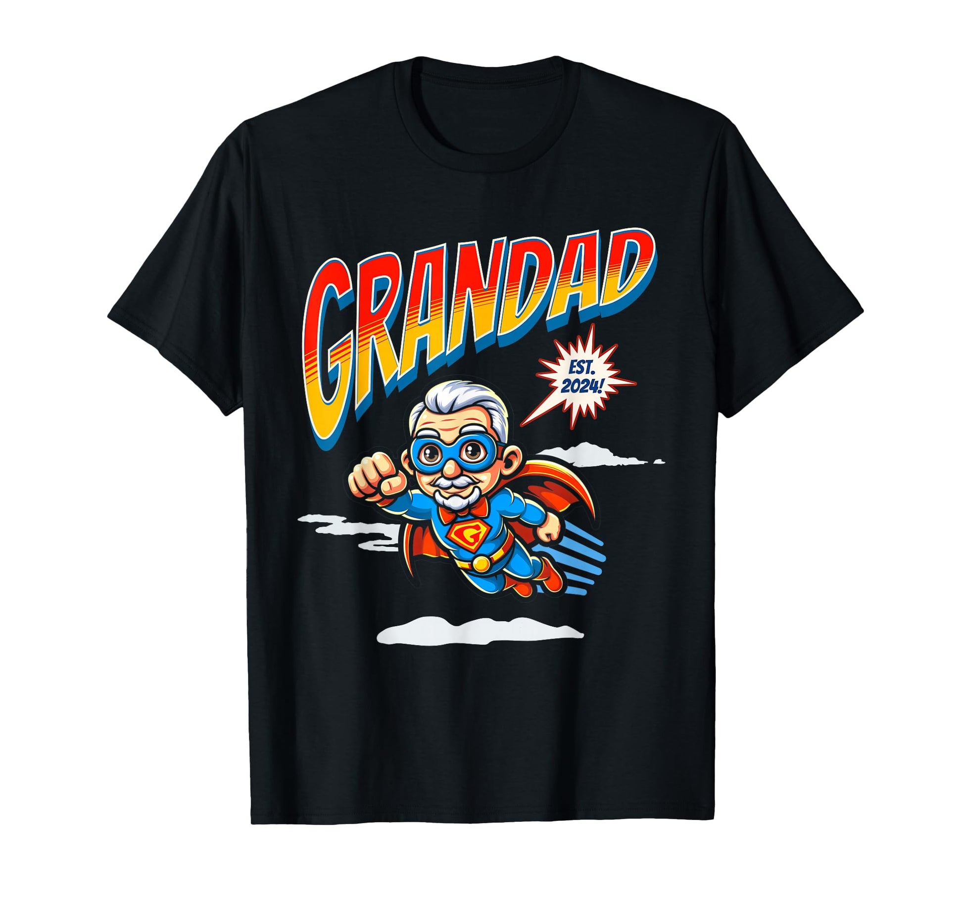 Grandad Est 2024 Funny Promoted To T-Shirt - Graphic Print for Adults - T-Shirt, Sweatshirt, Hoodie