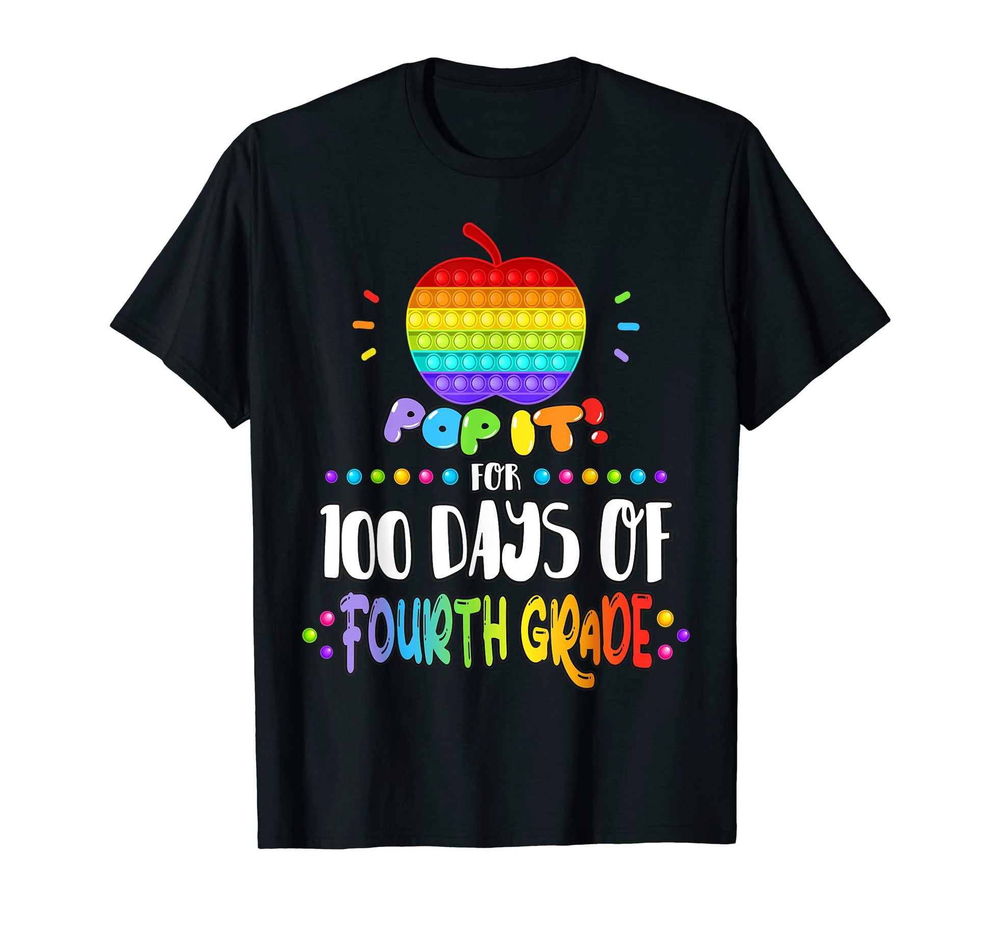Happy 100Th Day Fourth Grade Fidget T-Shirt - Novelty Apparel Men Women - T-Shirt, Sweatshirt, Hoodie