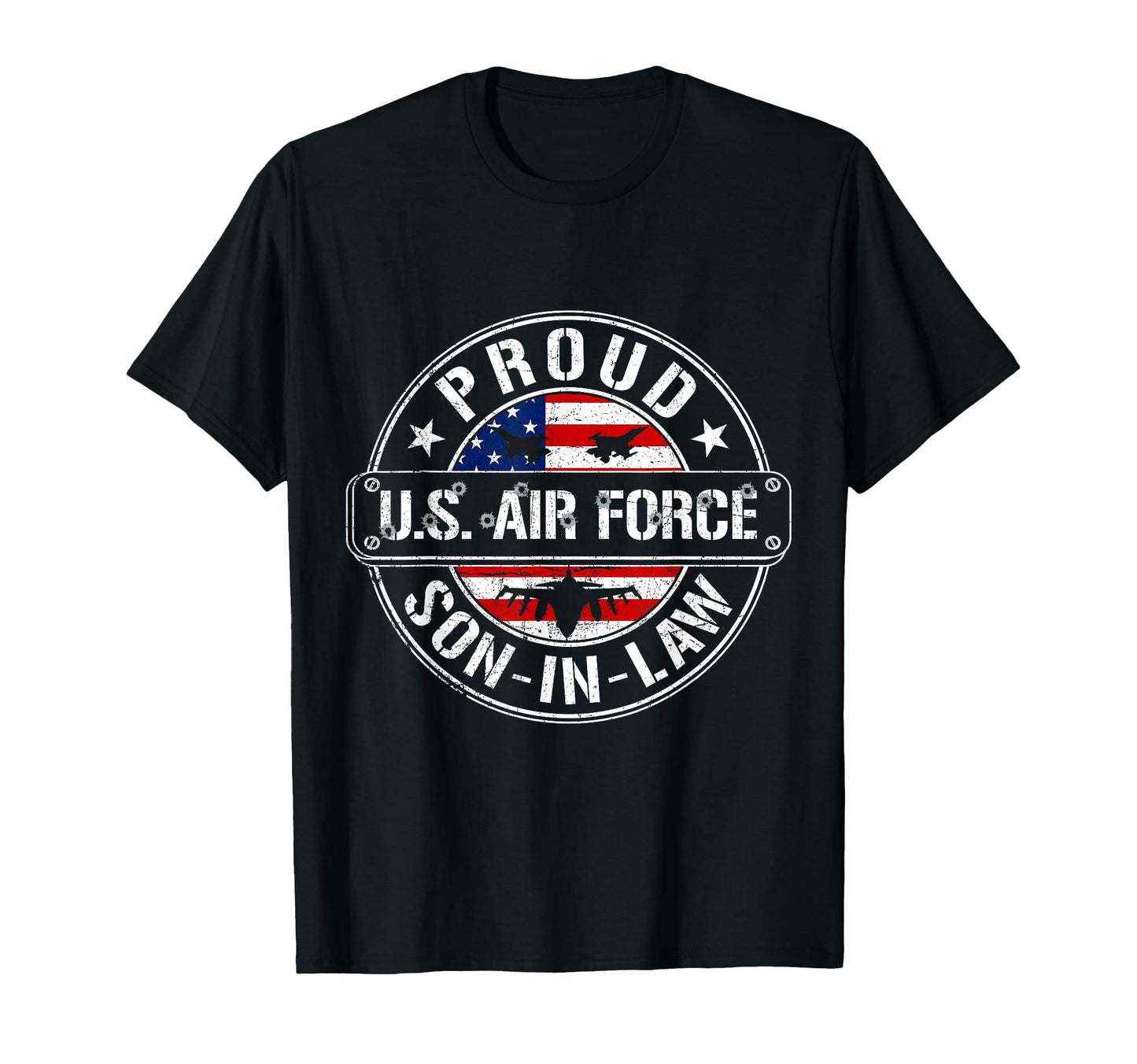 Proud Air Force Son Law Flag Us T-Shirt - Novelty Apparel for Adults - T-Shirt, Sweatshirt, Hoodie