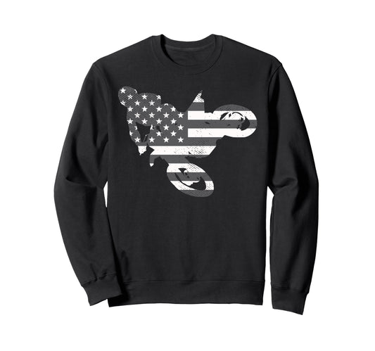 American Flag Dirt Bike Motocross Sweatshirt - Unique Graphic for Adults - T-Shirt, Sweatshirt, Hoodie