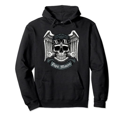 Biker Dad Motorcycle Dad Hoodie - Casual Everyday Wear Men Women - T-Shirt, Sweatshirt, Hoodie