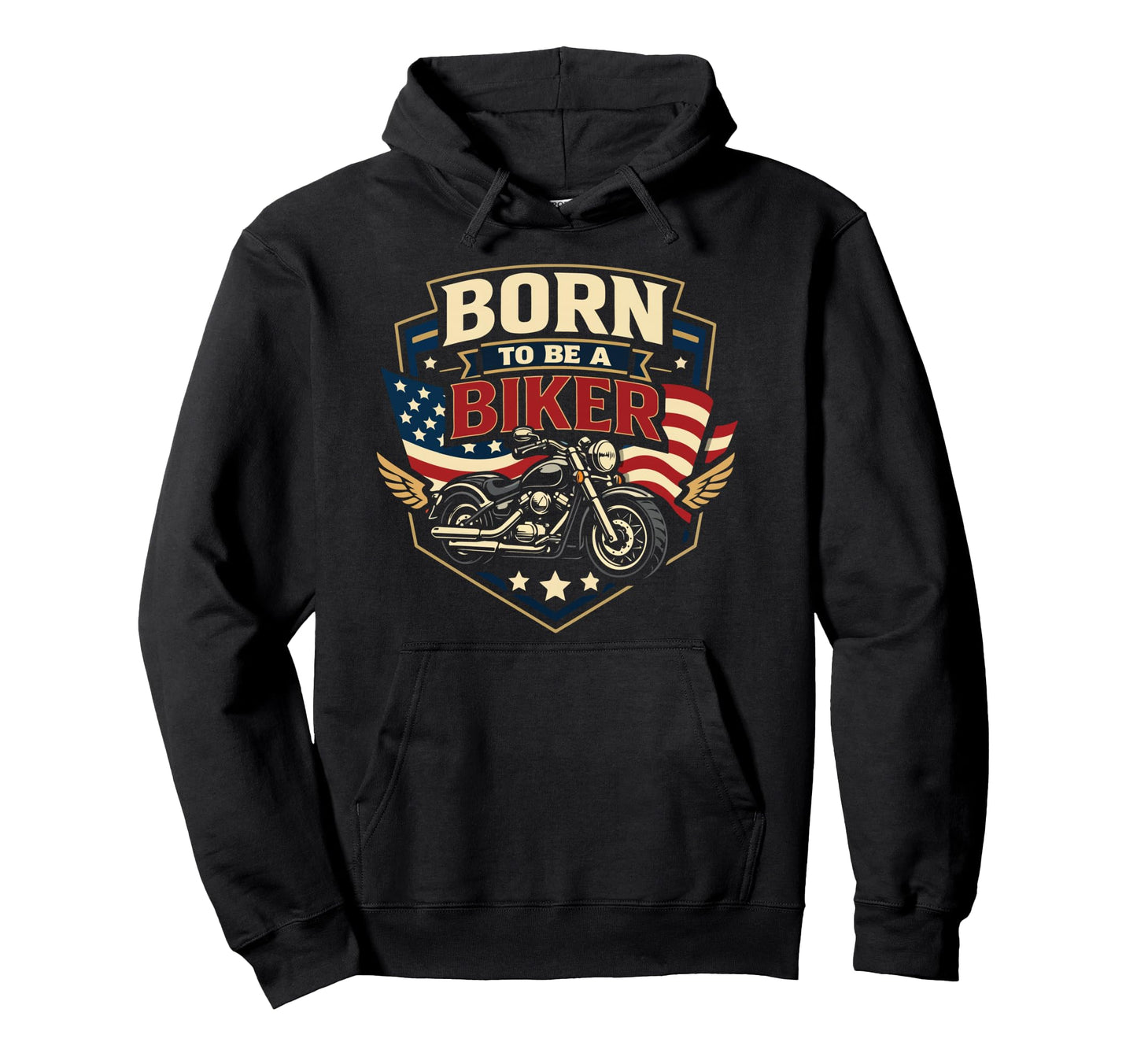 Motorcycle Biker Born To Be Biker Hoodie - Aesthetic Graphic Men Women - T-Shirt, Sweatshirt, Hoodie