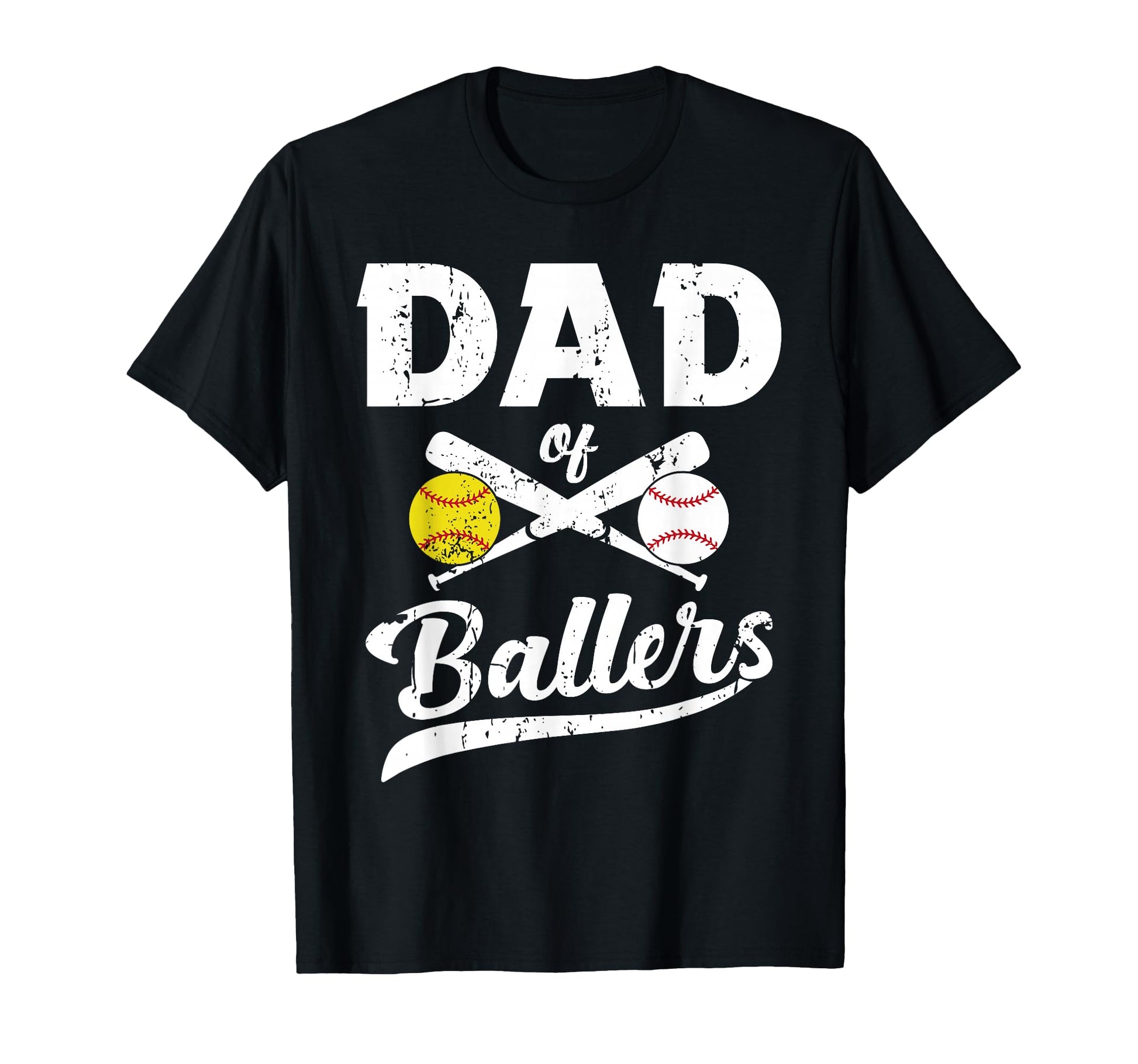 Dad Ballers Dad Baseball And Softball T-Shirt - Minimalist Print Men Women - T-Shirt, Sweatshirt, Hoodie