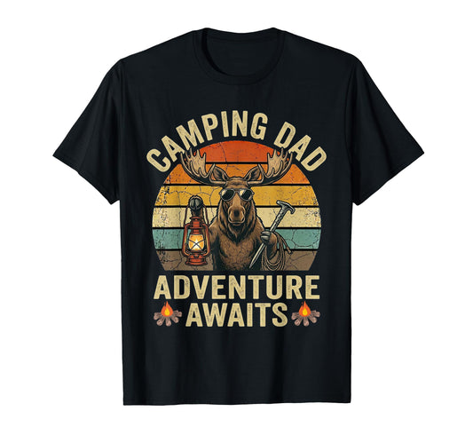 Camping Dad Adventure Awaits T-Shirt - Casual Everyday Wear for Adults - T-Shirt, Sweatshirt, Hoodie
