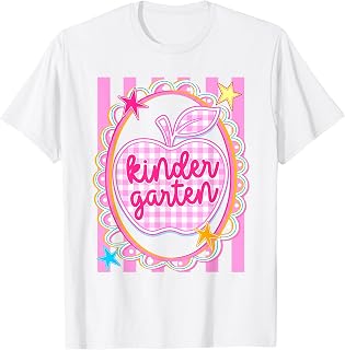 Striped Preppy Kindergarten Back to School Teacher Girl Kids T-Shirt Unisex T-shirt, Sweatshirt, Hoodie, Long Sleeve Tee - T-Shirt, Sweatshirt, Hoodie