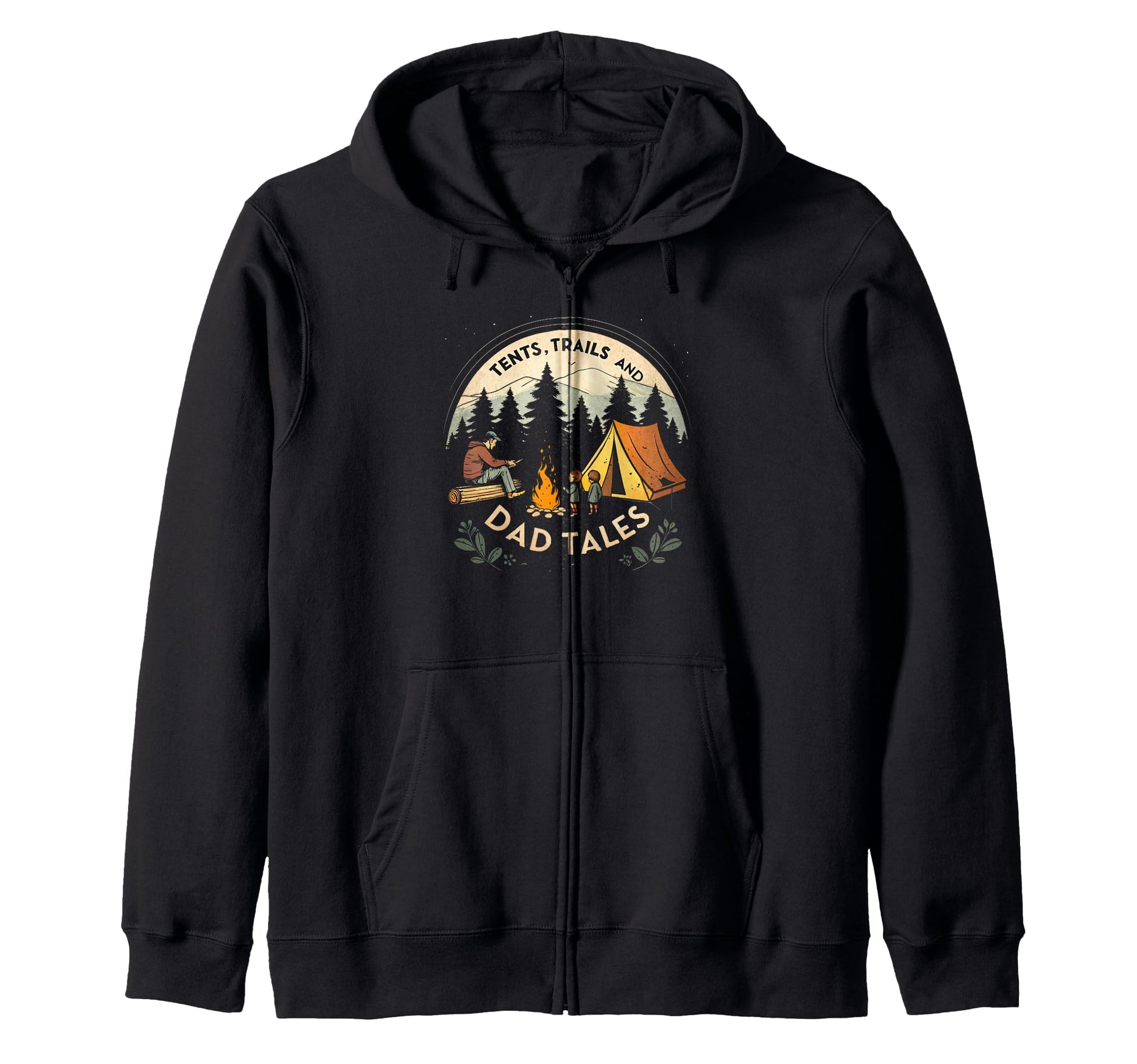 Tents Trails And Dad Tales Hiking T-Shirt - Aesthetic Graphic Men Women - T-Shirt, Sweatshirt, Hoodie