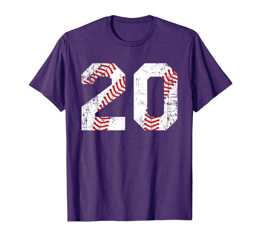 Baseball 20 Jersey Number T-Shirt - Novelty Apparel Men Women - T-Shirt, Sweatshirt, Hoodie