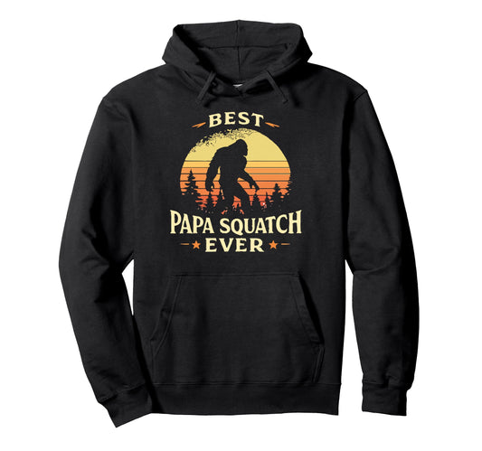 Bigfoot Dad Sasquatch Dad Best Papa Hoodie - Minimalist Print Men Women - T-Shirt, Sweatshirt, Hoodie