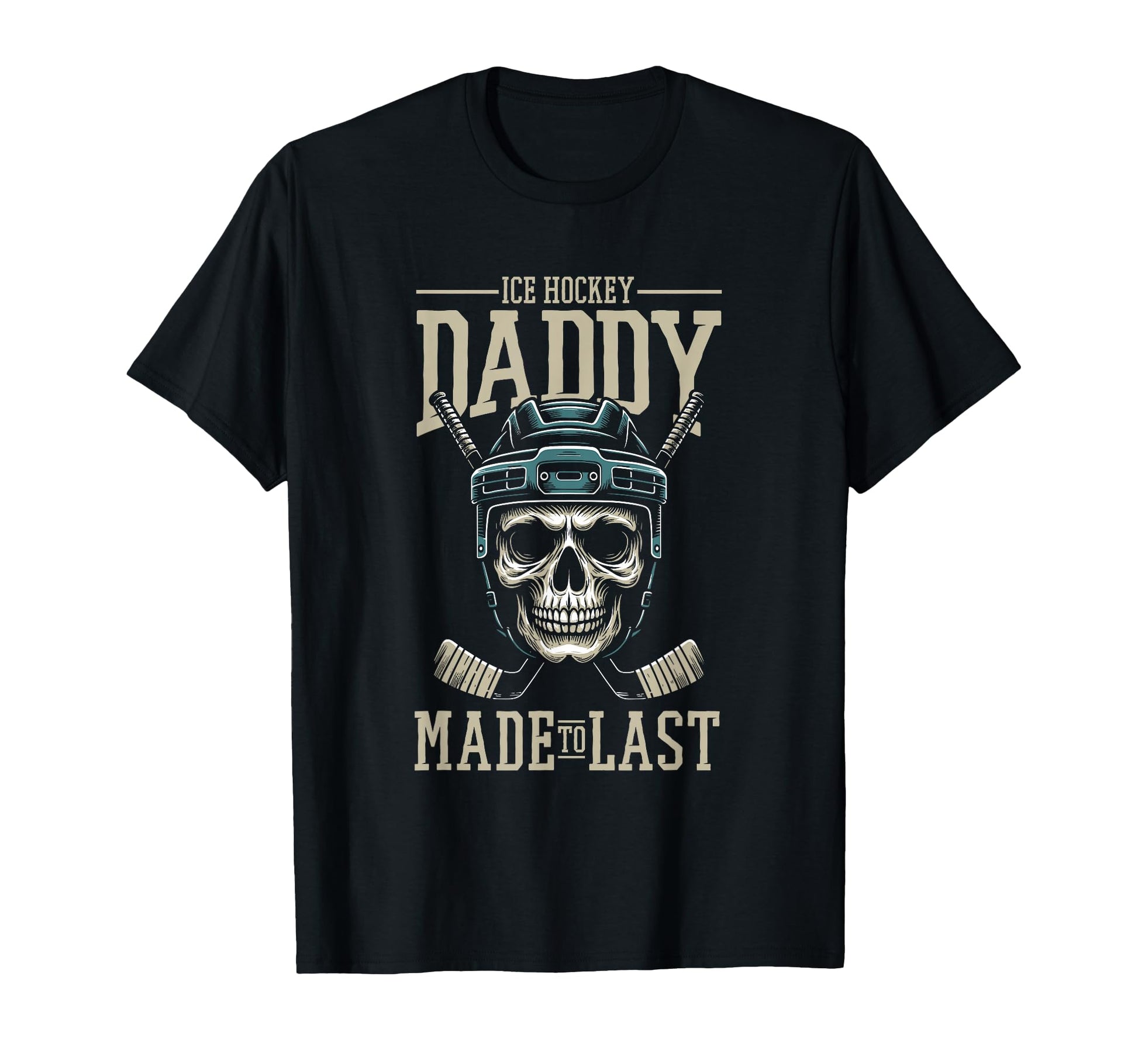 Ice Hockey Skull Player Team Fathers T-Shirt - Unique Graphic for Adults - T-Shirt, Sweatshirt, Hoodie