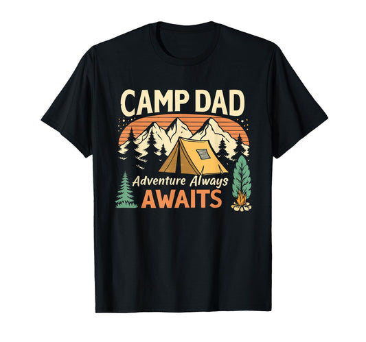 Camp Dad Fathers Day Camping T-Shirt - Trendy Graphic for Adults - T-Shirt, Sweatshirt, Hoodie