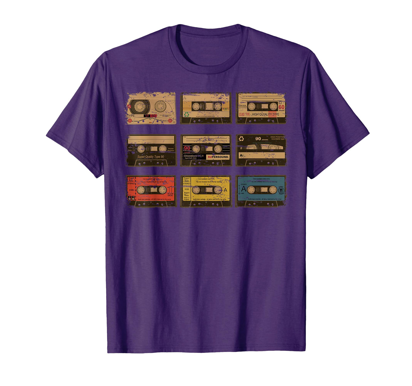 Nine Cassette Tapes Old T-Shirt - Casual Everyday Wear Men Women - T-Shirt, Sweatshirt, Hoodie