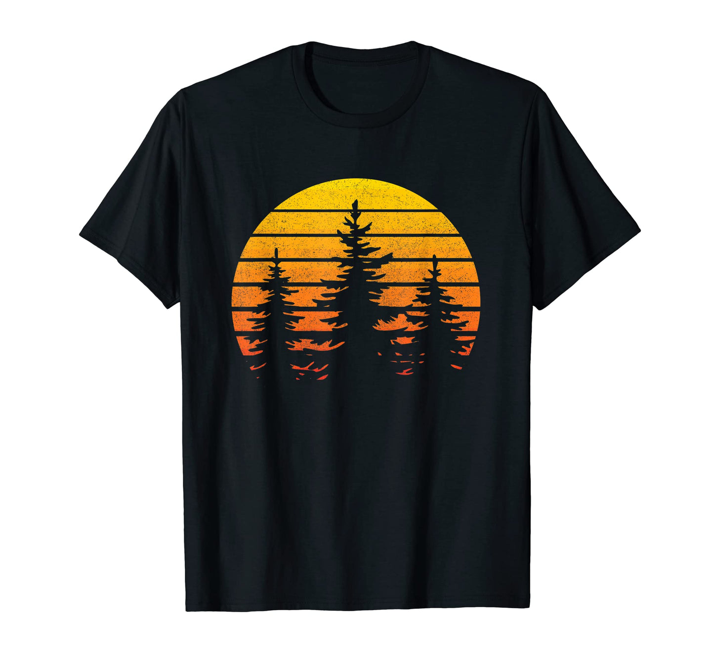 Pine Tree Sunset Minimalist Hiking T-Shirt - Trendy Graphic for Adults - T-Shirt, Sweatshirt, Hoodie
