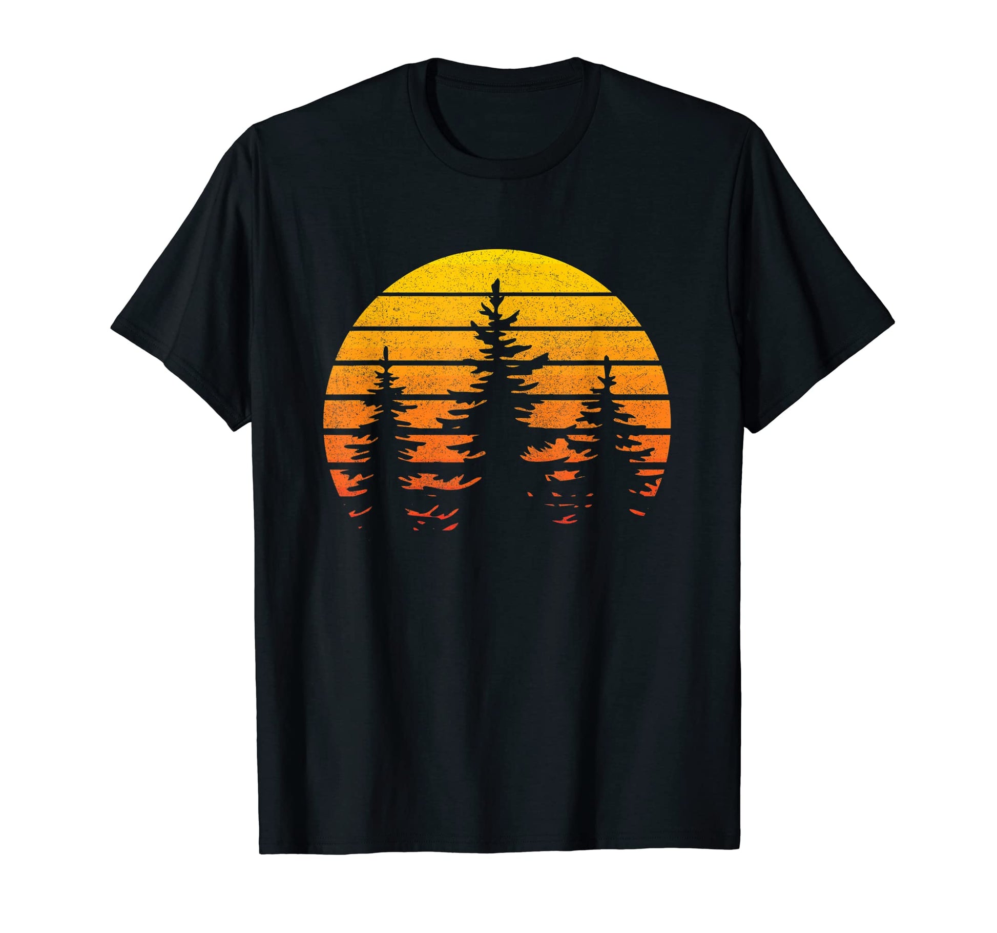 Pine Tree Sunset Minimalist Hiking T-Shirt - Trendy Graphic for Adults - T-Shirt, Sweatshirt, Hoodie
