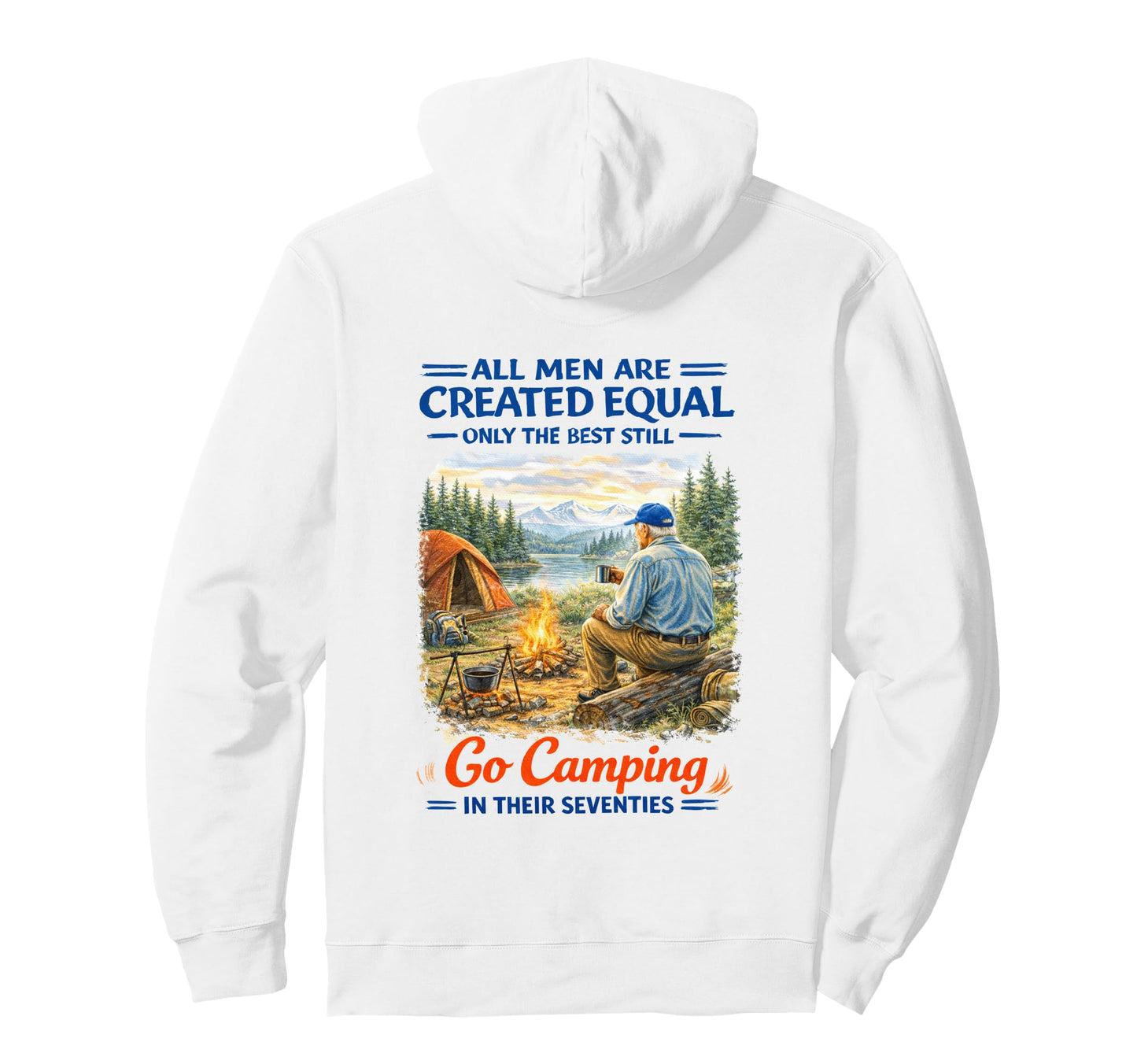 Seventies Camping Camper Outdoor Hoodie - Graphic Print for Adults - T-Shirt, Sweatshirt, Hoodie