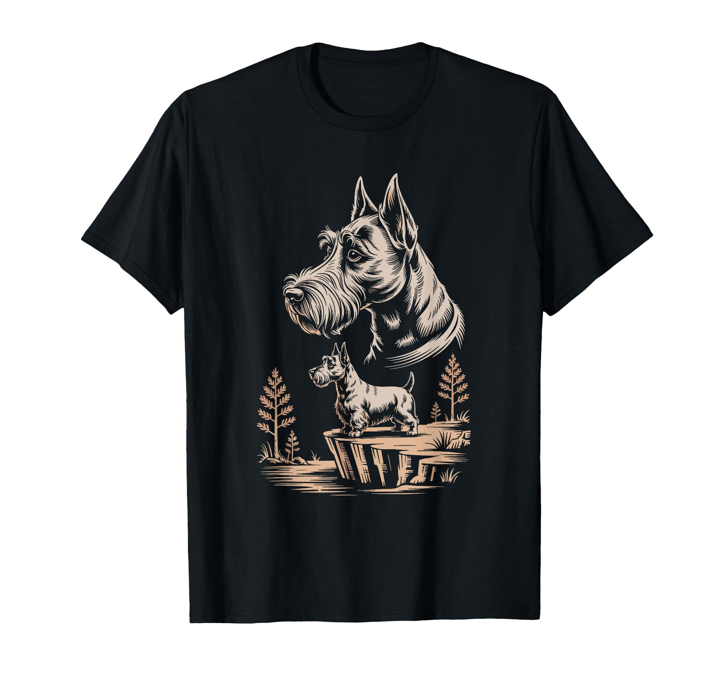 Mom Dad Scottish Terrier Dog Owner Hiking T-Shirt - Novelty Apparel Unisex - T-Shirt, Sweatshirt, Hoodie