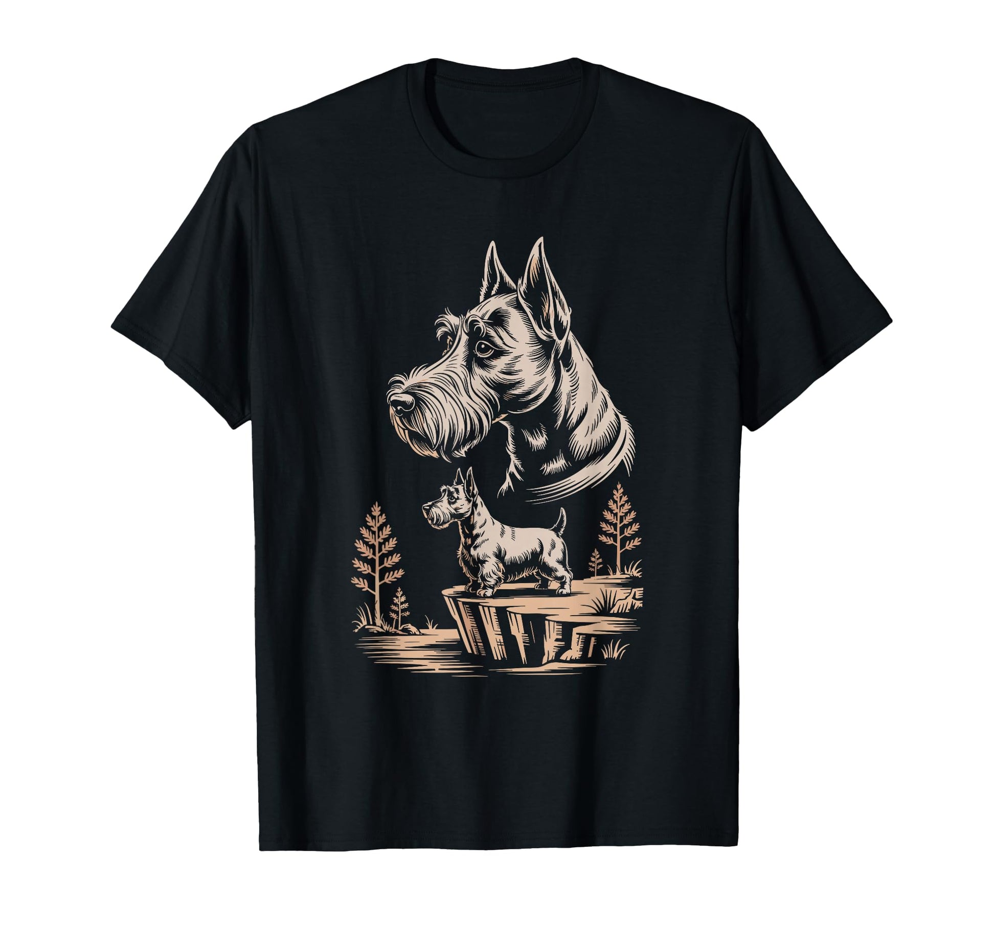 Mom Dad Scottish Terrier Dog Owner Hiking T-Shirt - Novelty Apparel Unisex - T-Shirt, Sweatshirt, Hoodie