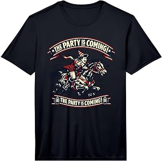 The Party is Coming | Paul Revere Midnight Ride Performance T-Shirt Unisex T-shirt, Sweatshirt, Hoodie, Long Sleeve Tee - T-Shirt, Sweatshirt, Hoodie