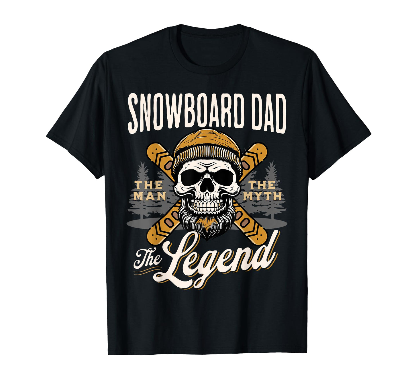Snowboard Dad Myth Legend Mountain T-Shirt - Fun Novelty Design for Adults - T-Shirt, Sweatshirt, Hoodie