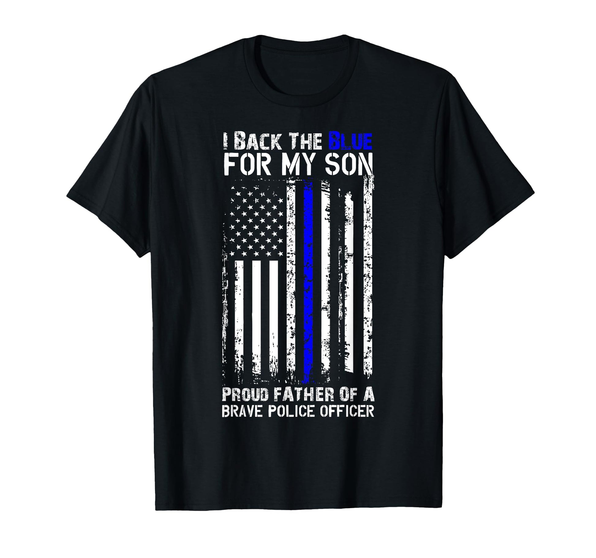 Police Flag I Back Blue My Son Proud T-Shirt - Unique Graphic Men Women - T-Shirt, Sweatshirt, Hoodie