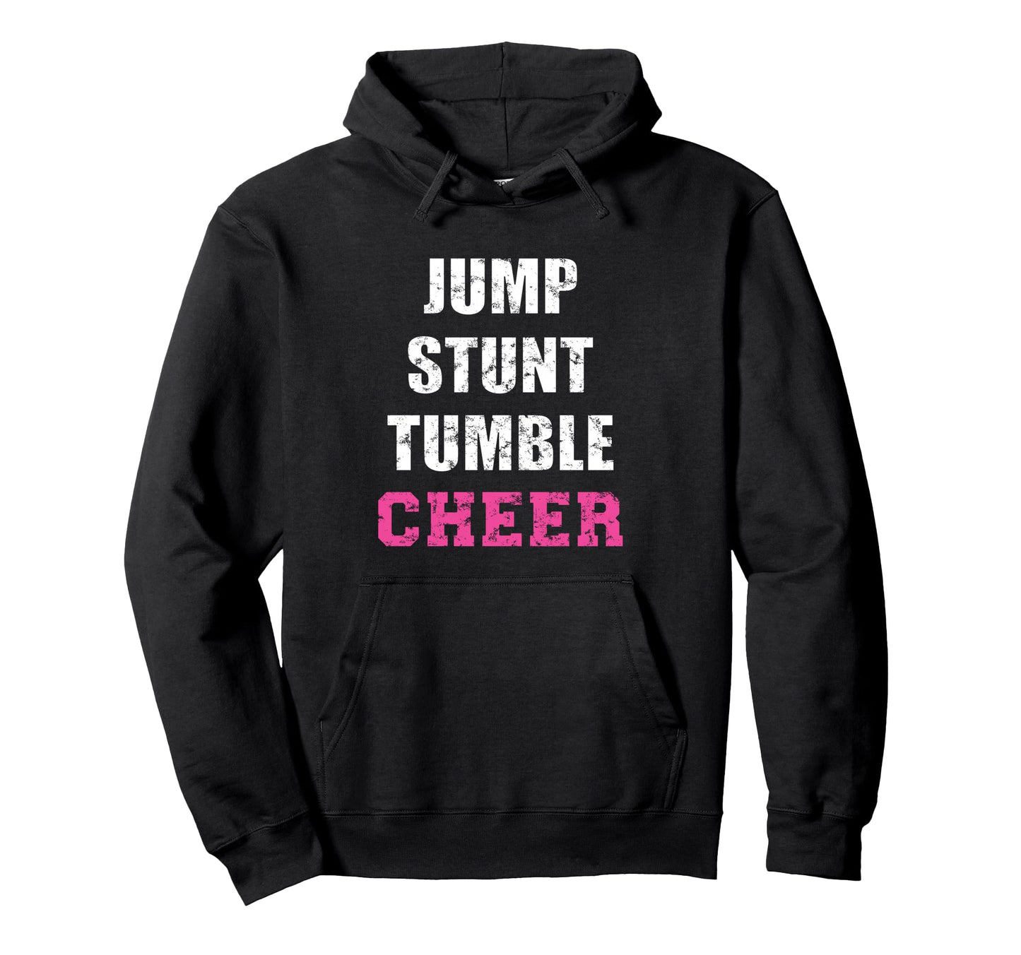Jump Stunt Tumble Cheer Cheerleading Hoodie - Aesthetic Graphic for Adults - T-Shirt, Sweatshirt, Hoodie