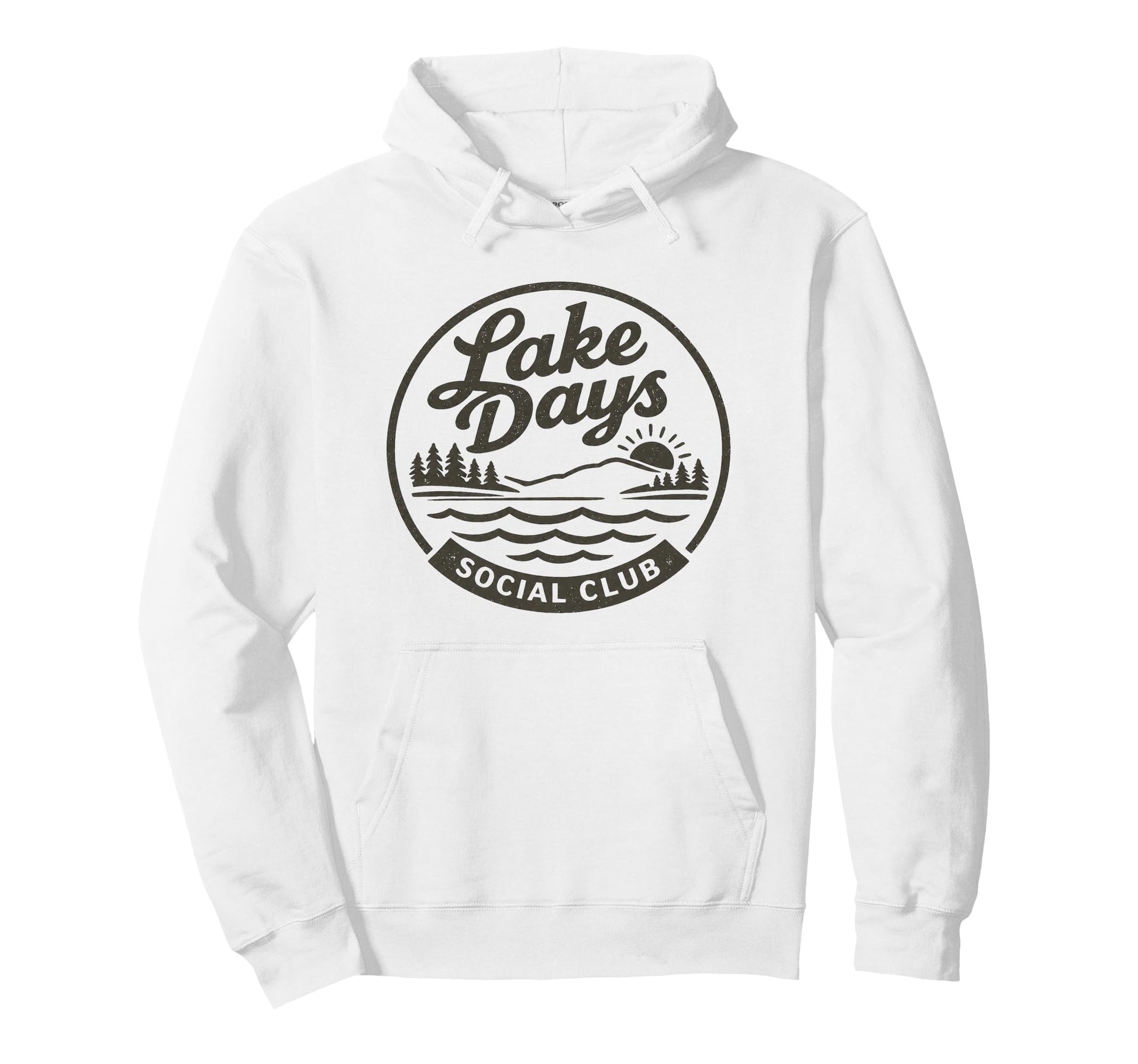 Lake Days Social Club Lake Life Summer Hoodie - Trendy Graphic Unisex - T-Shirt, Sweatshirt, Hoodie