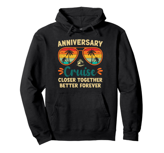 Anniversary Cruise Squad Couple Matching Hoodie - Trendy Graphic Unisex - T-Shirt, Sweatshirt, Hoodie