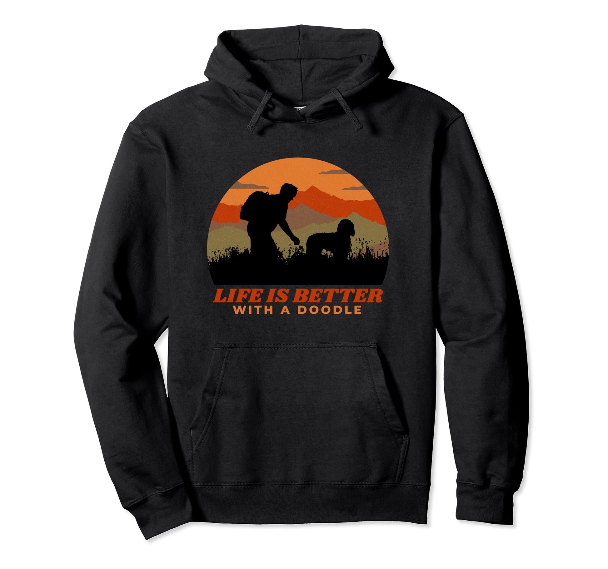 Life Is Better Doodle Dog Mens Hiking Gift Hoodie - Graphic Print Men Women - T-Shirt, Sweatshirt, Hoodie